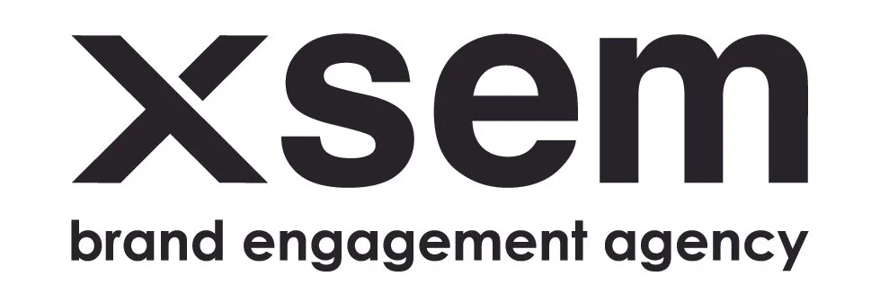 Logo of XSEM, a brand engagement agency, with the text 'xsem' in large black letters and 'brand engagement agency' below in smaller black text.