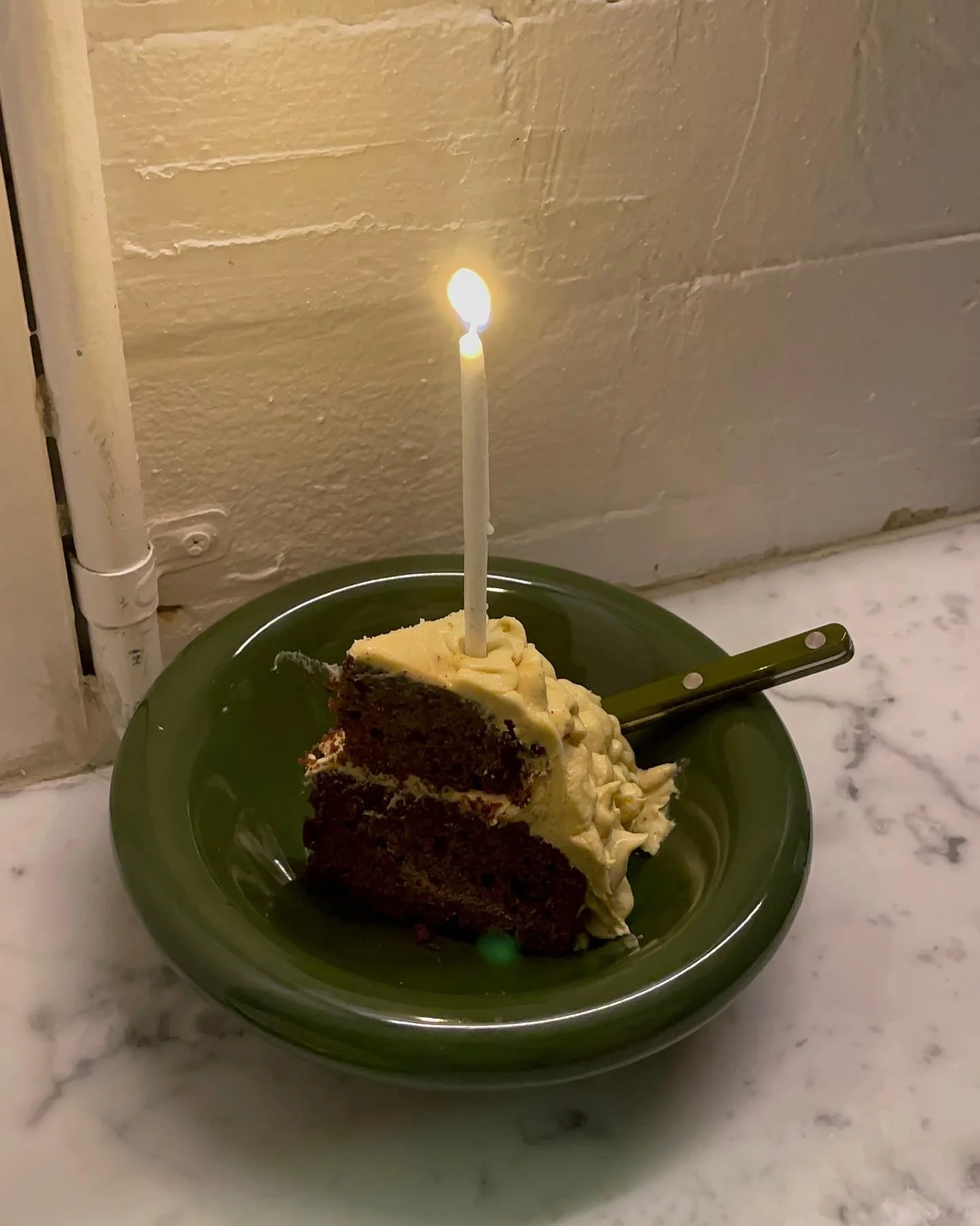 chocolate sourdough cake with burnt butter, cream cheese, espresso, masala wine and vanilla icing! for @taylorsilk early birthday celebration
