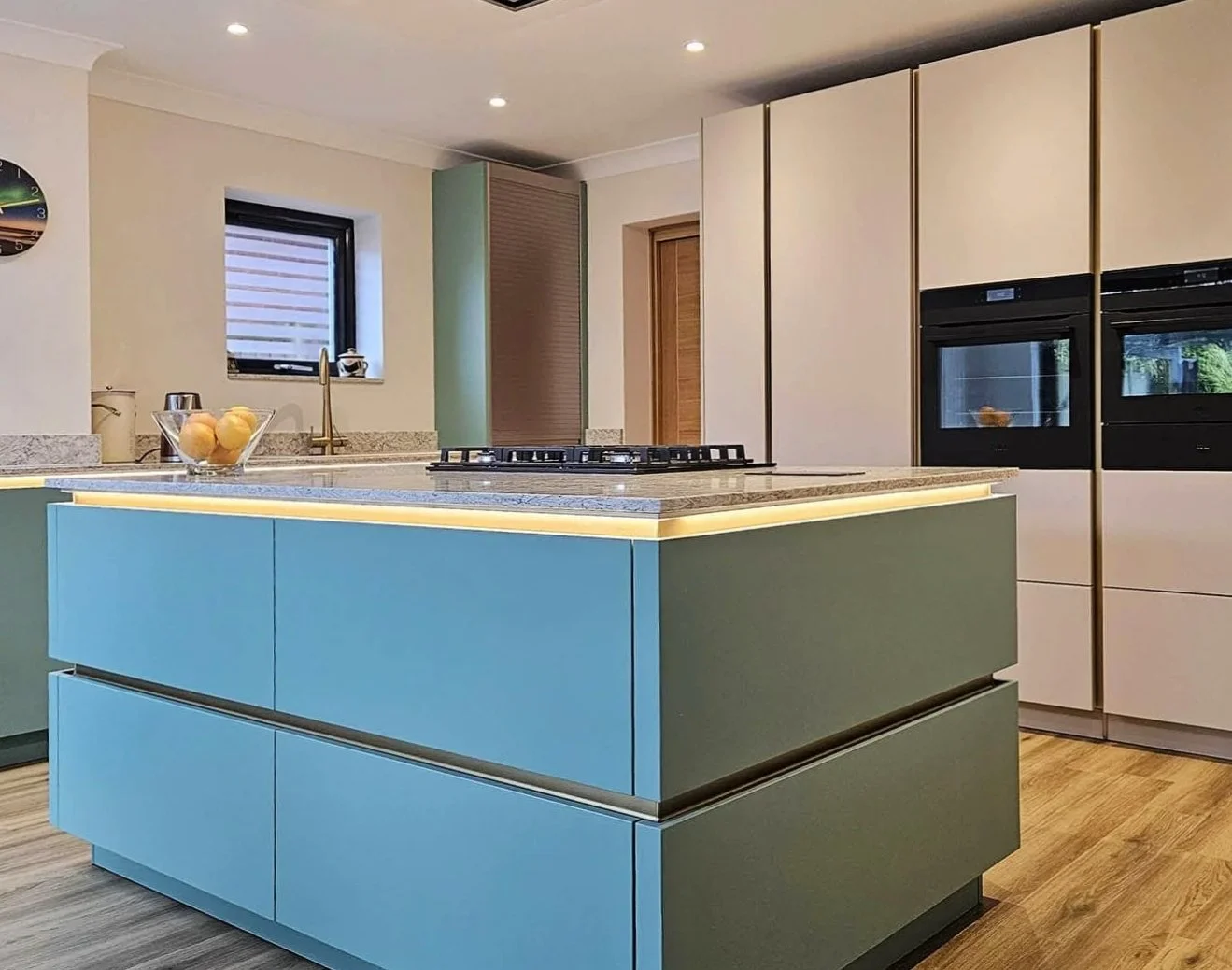 Green Handleless Kitchen in Christchurch