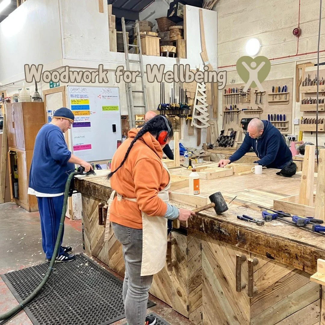 We are now on week 5/8 of our Woodwork for Wellbeing course 🫂

This is a course for people referred through health and third sector organisations to come along to sessions and learn to make items such as coffee tables and spice racks. 

Be sure to k