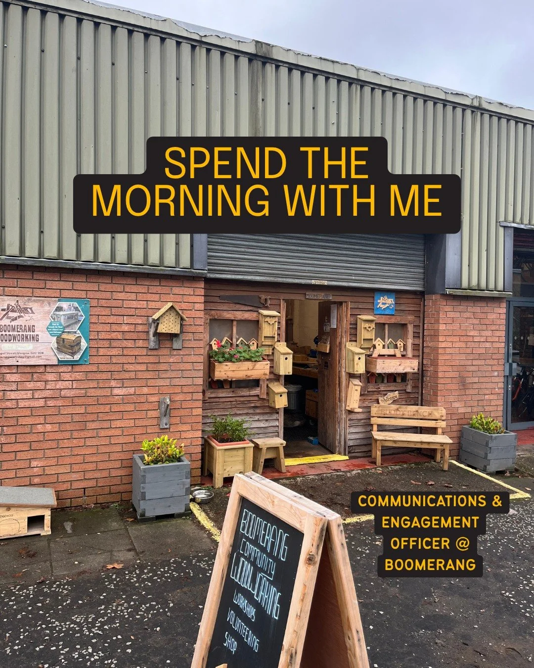 Swipe along to see a wee morning in the life of our Communications &amp; Engagement Officer, Sofia. 

A great day at Boomerang always involves a combination of getting tasks done, and also working on projects and learning new skills! 

 #communitywor