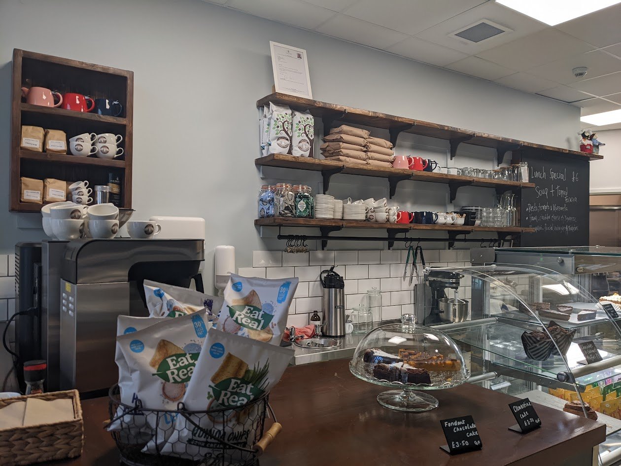 Maryhill Burgh Halls Cafe Shelving and Blackboard