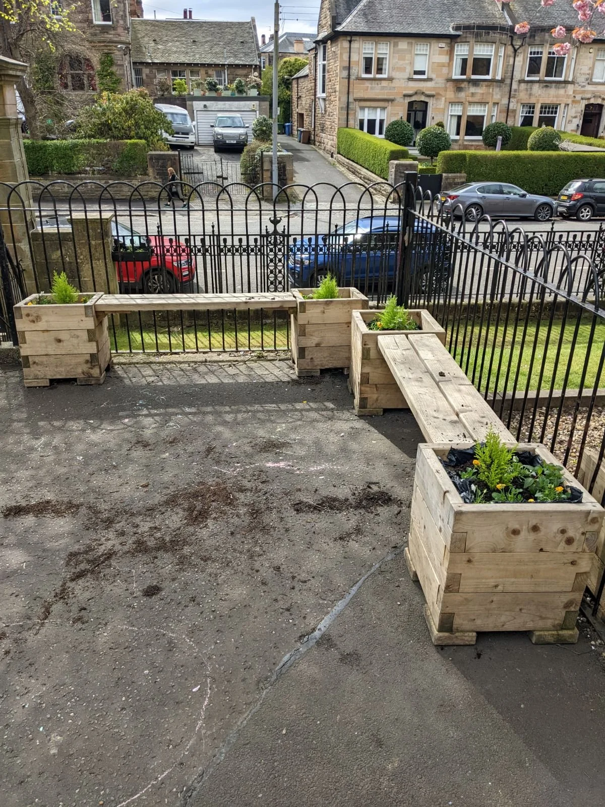 Handmade Planter Box with Bench | Treated Pine