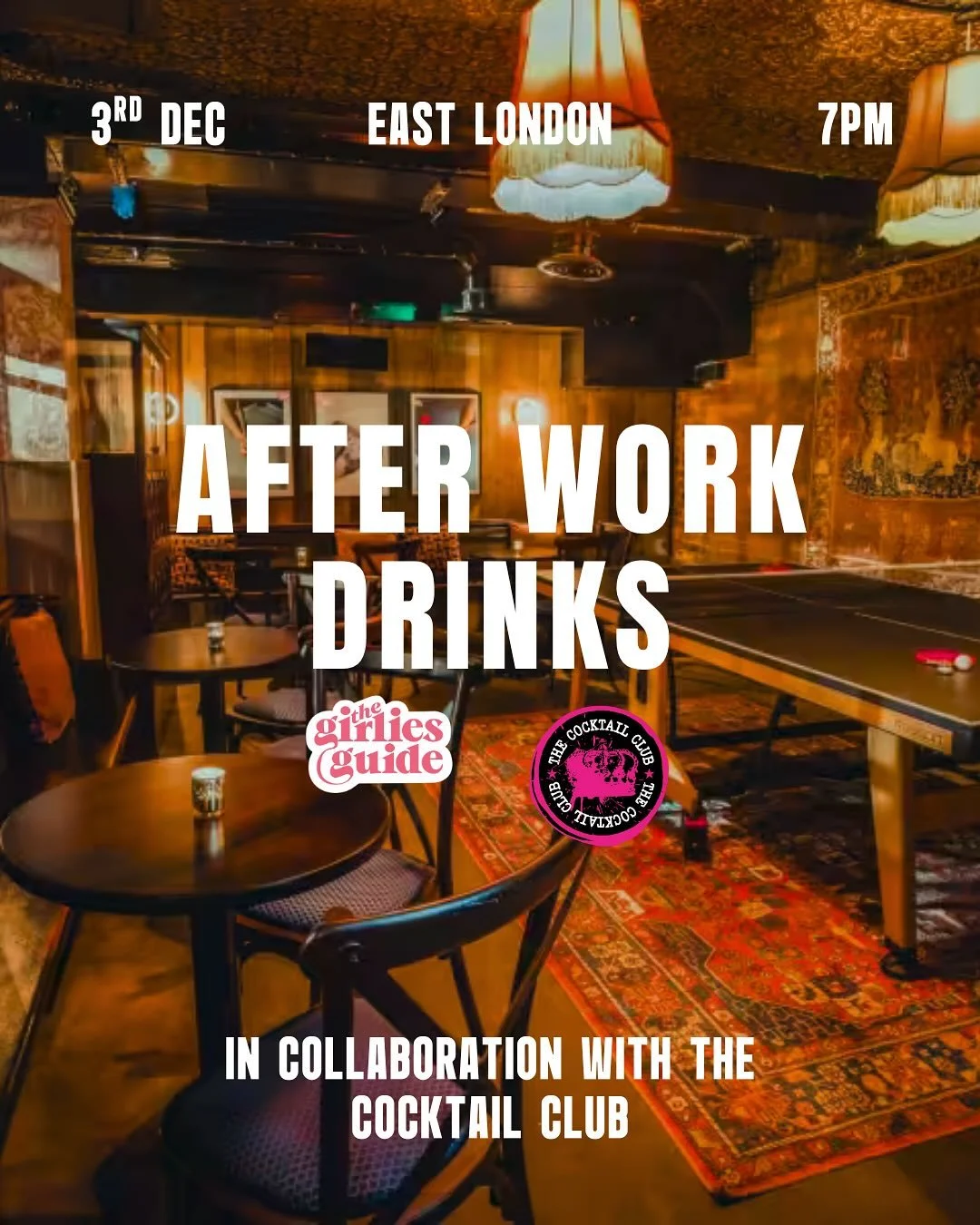 We&rsquo;re partnering up with @thecocktailclubbars again for a fun girlies evening!! Expect a complimentary cocktail on arrival, music and lots of new friends 🥂

Link in bio to join x