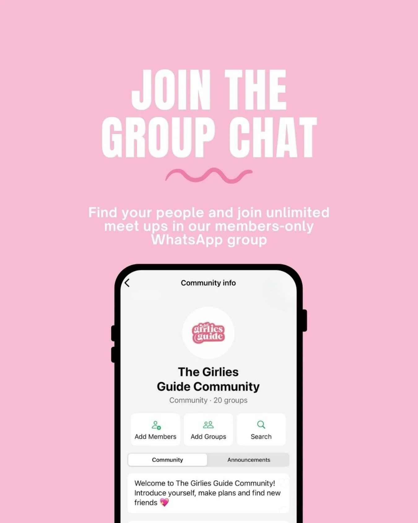 Find your people in London 💌

We&rsquo;ve opened up our WhatsApp group chat for a one-month free trial - come join the girlies and start making plans!
