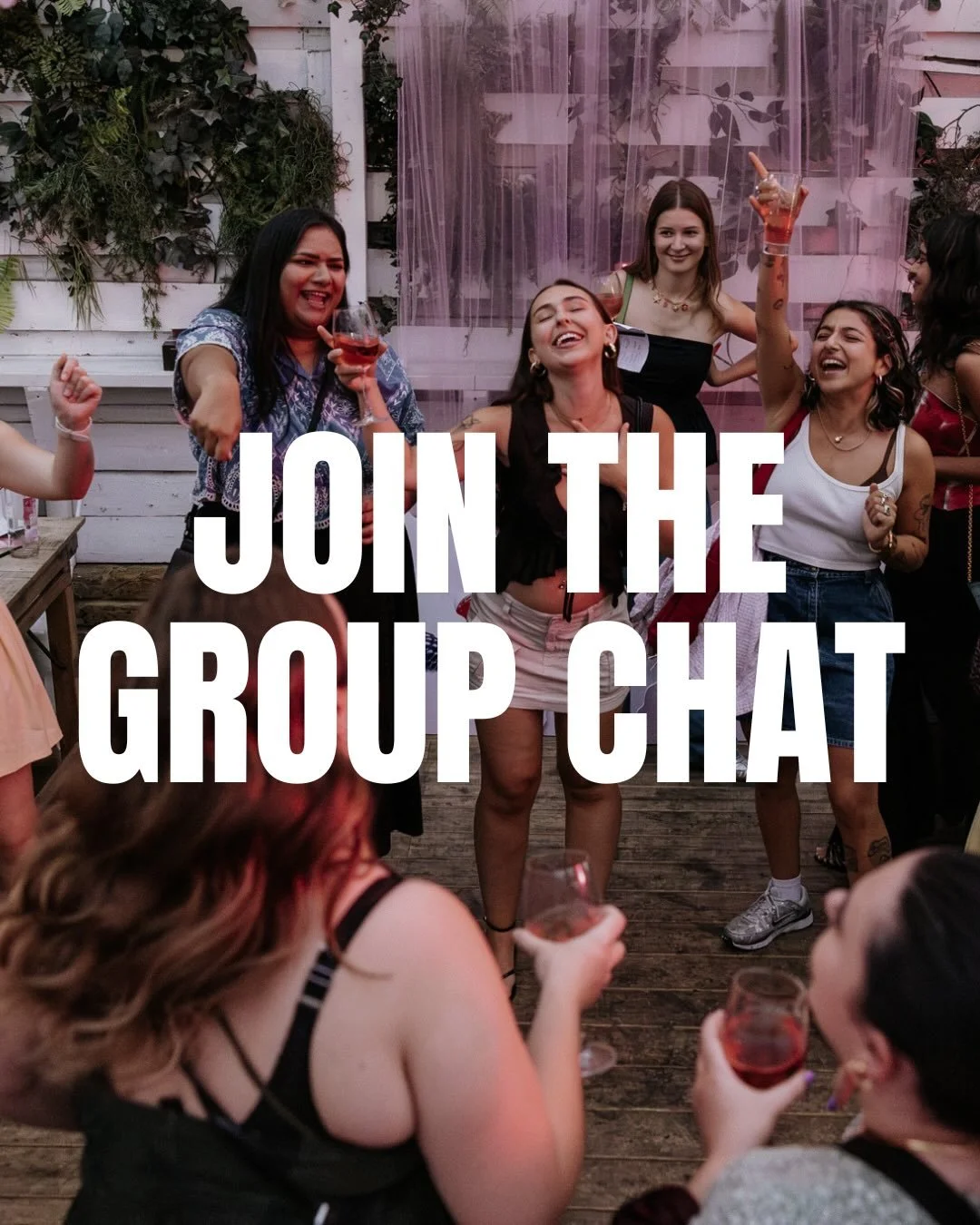 As much as we LOVE our events, we know we can&rsquo;t be everywhere at once. That&rsquo;s why we created The Girlies Group Chat📱

A safe space where you can connect with likeminded girls, chat and make plans on our own terms. Sign up today!