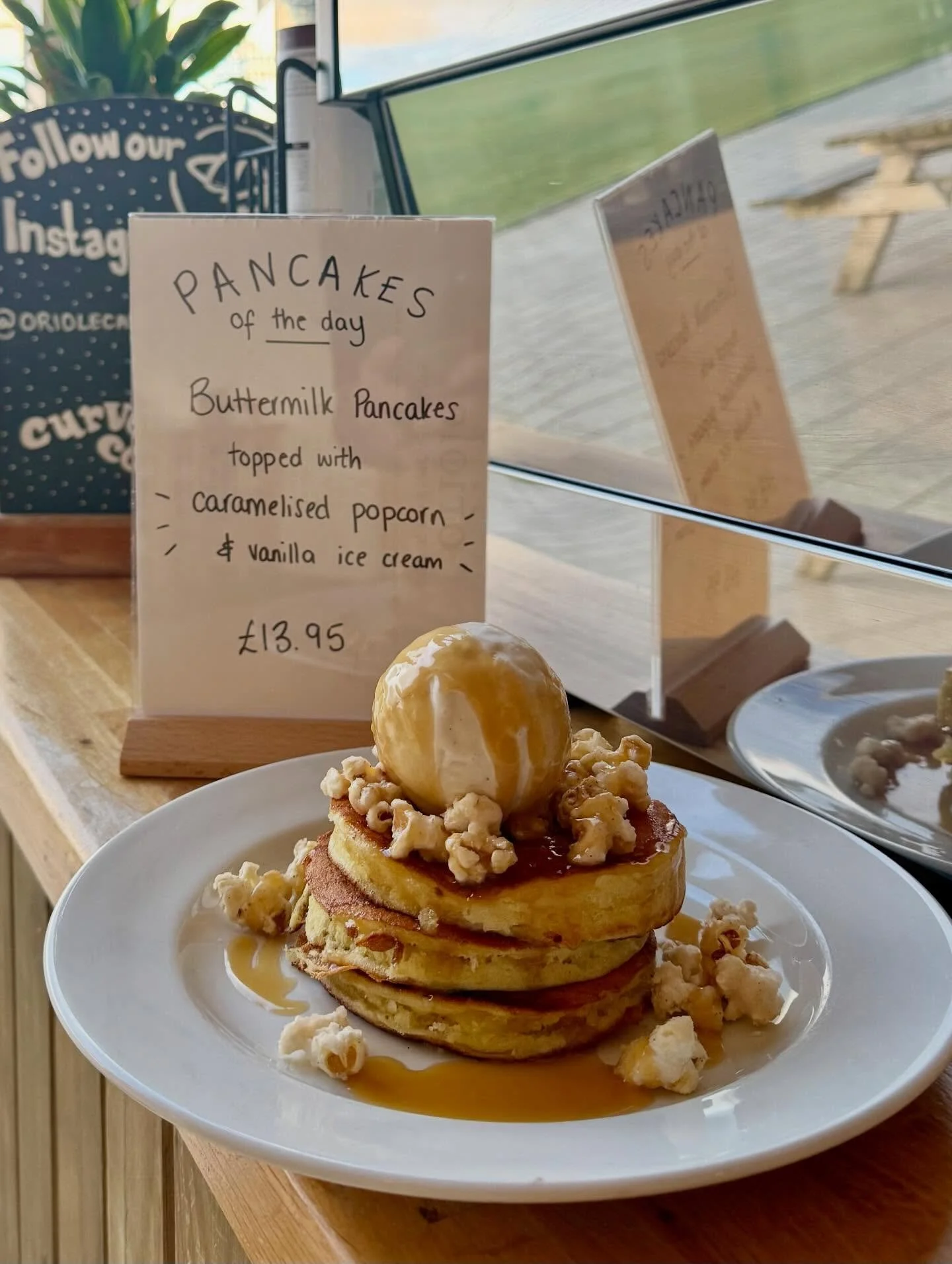 January Health Kick? No us neither&hellip; 
Pancake Stack with Caramelised Popcorn, Vanilla Ice Cream &amp; Caramel Sauce 😋
This week only (for now!)