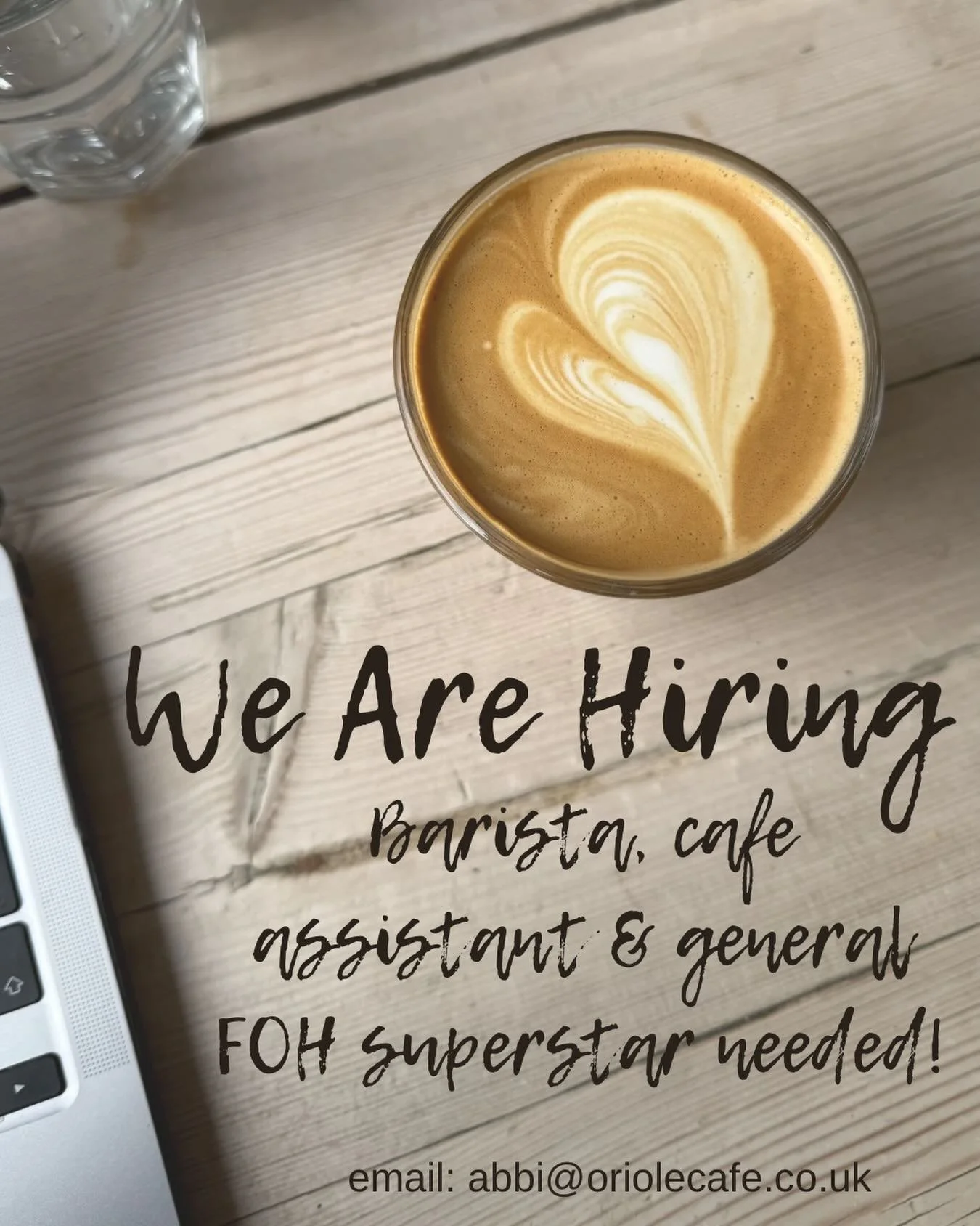 Oriole is hiring! ☕️
Friendly, enthusiastic &amp; pro-active cafe assistant and barista needed, starting asap 🥐
Must be available throughout the summer 🌻
Similar experience preferred, although training will be provided. 
Must have a positive attitu