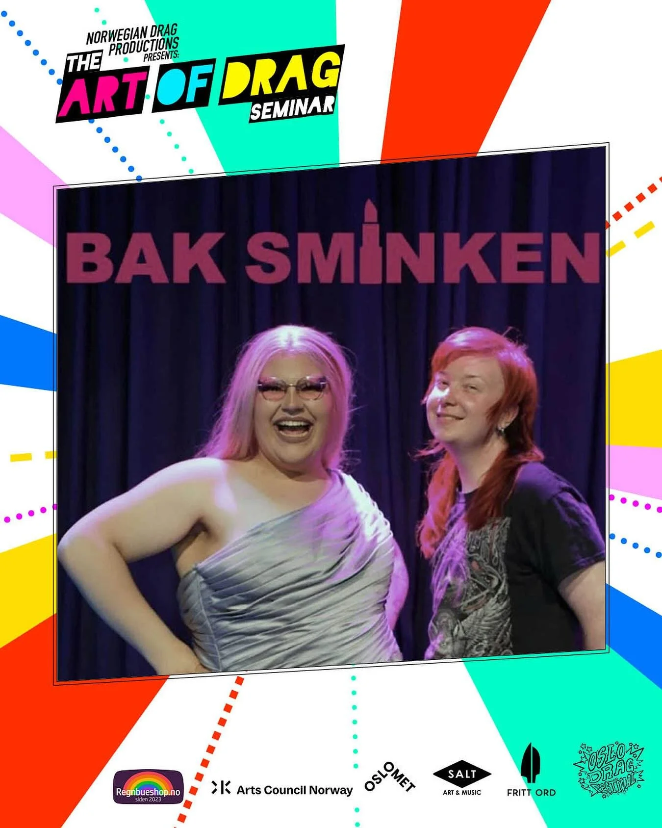 Vi ser dragartister p&aring; scenen hele tiden &ndash; enten p&aring; klubbscener eller p&aring; TV. Men sjeldnere f&aring;r vi h&oslash;re dem snakke om kunsten de skaper. Det ville noen gj&oslash;re noe med!

P&aring; The Art of Drag Seminar f&arin