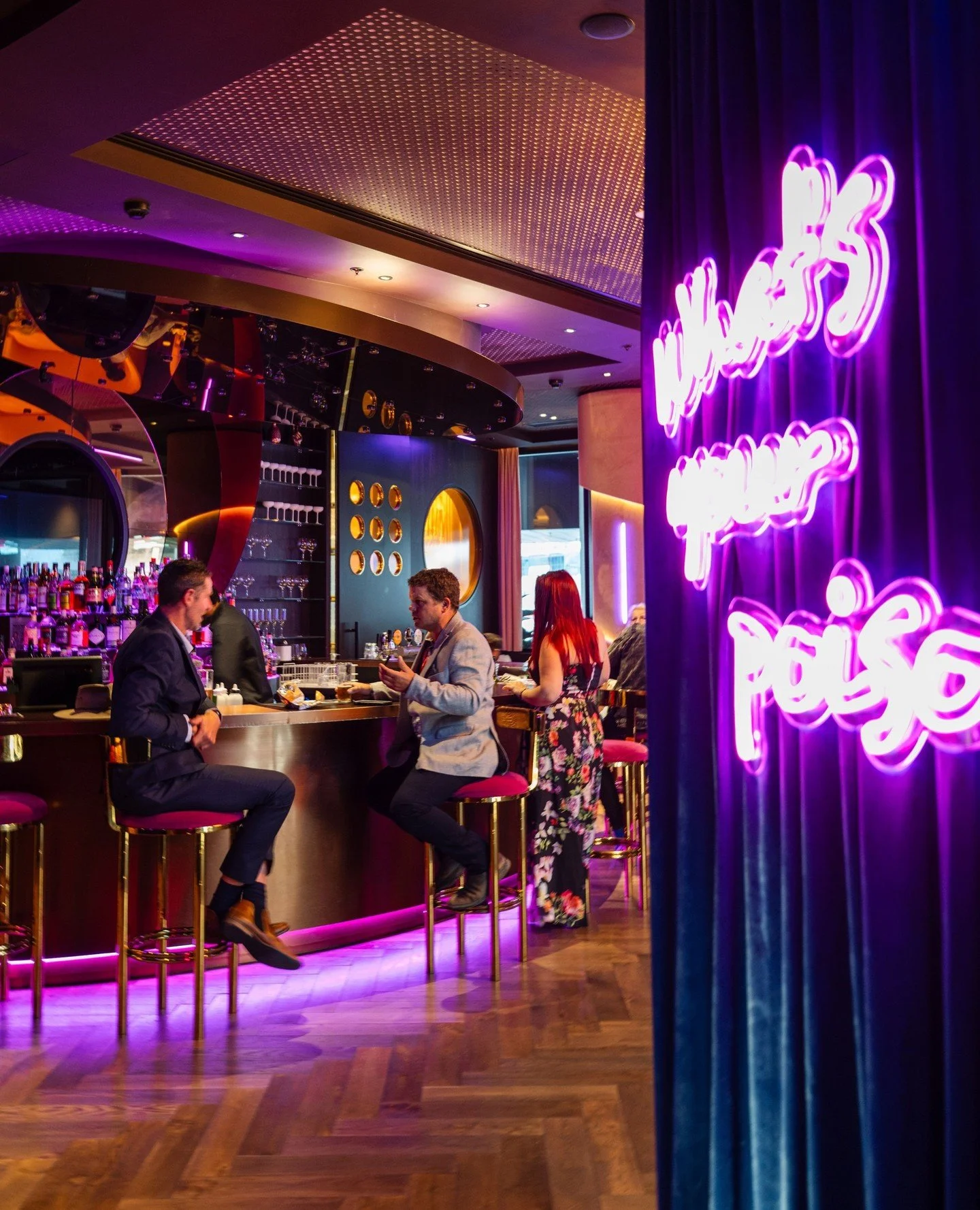 What&rsquo;s behind the velvet blue curtain? Step inside Dive Bar. Pull up a stool at the bar or sink into one of our cosy booths. Challenge your mates to pool, spin the jukebox for classics, and enjoy Happy Hour specials every day from 4pm 👇⁠
⁠
&ra