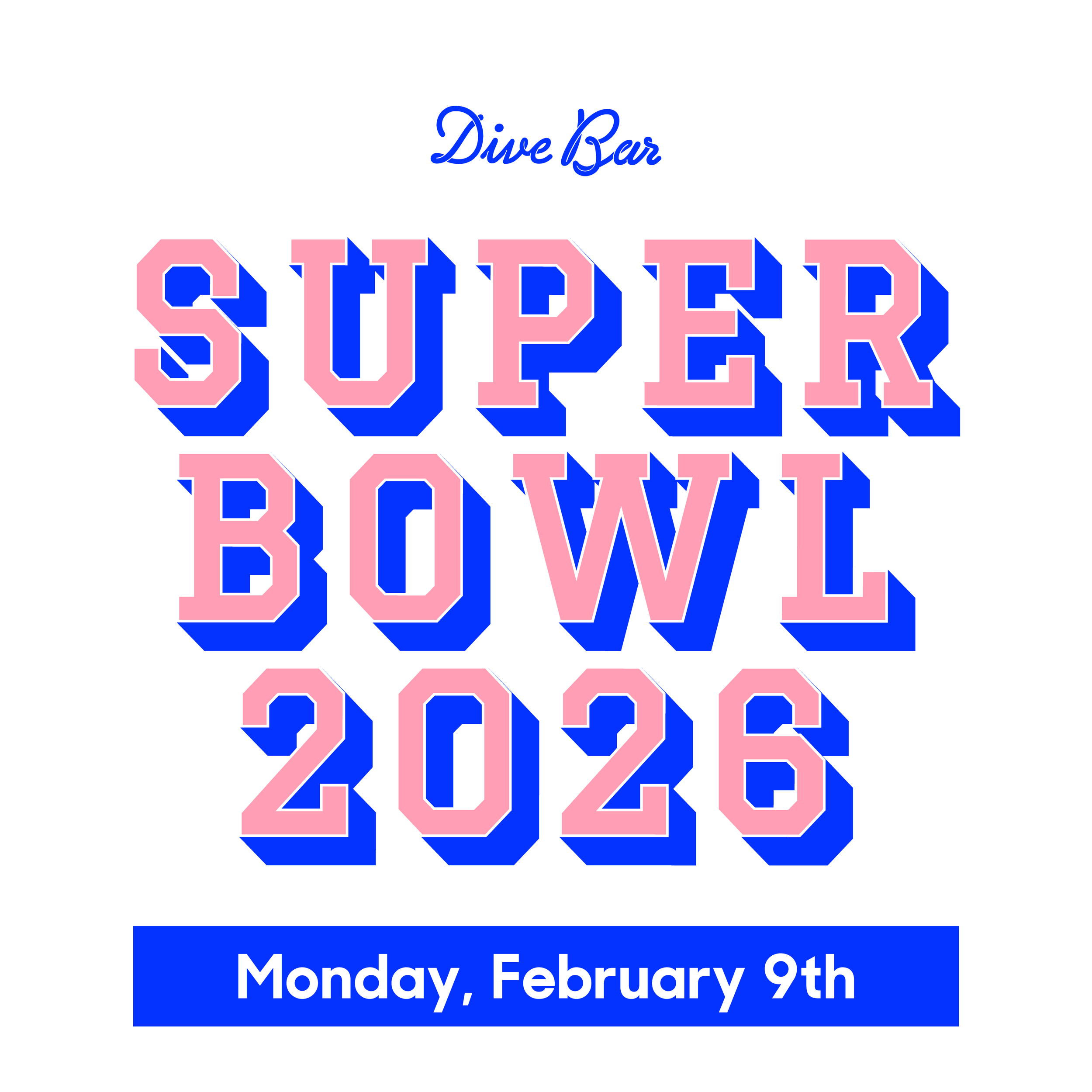 Super Bowl 2026 at Dive Bar 🏈