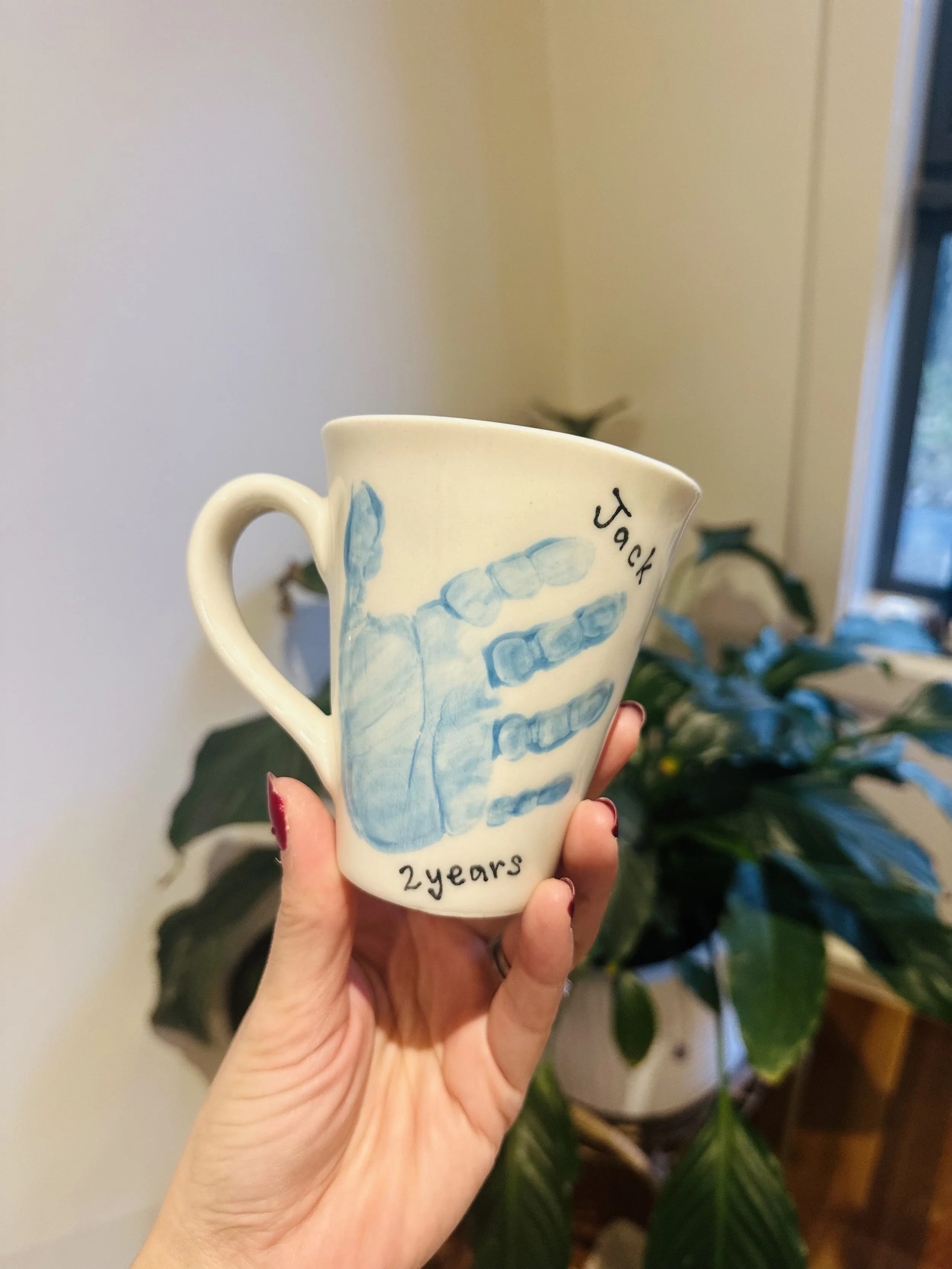 Personalised Baby Handprint - Ceramic Cone Mug