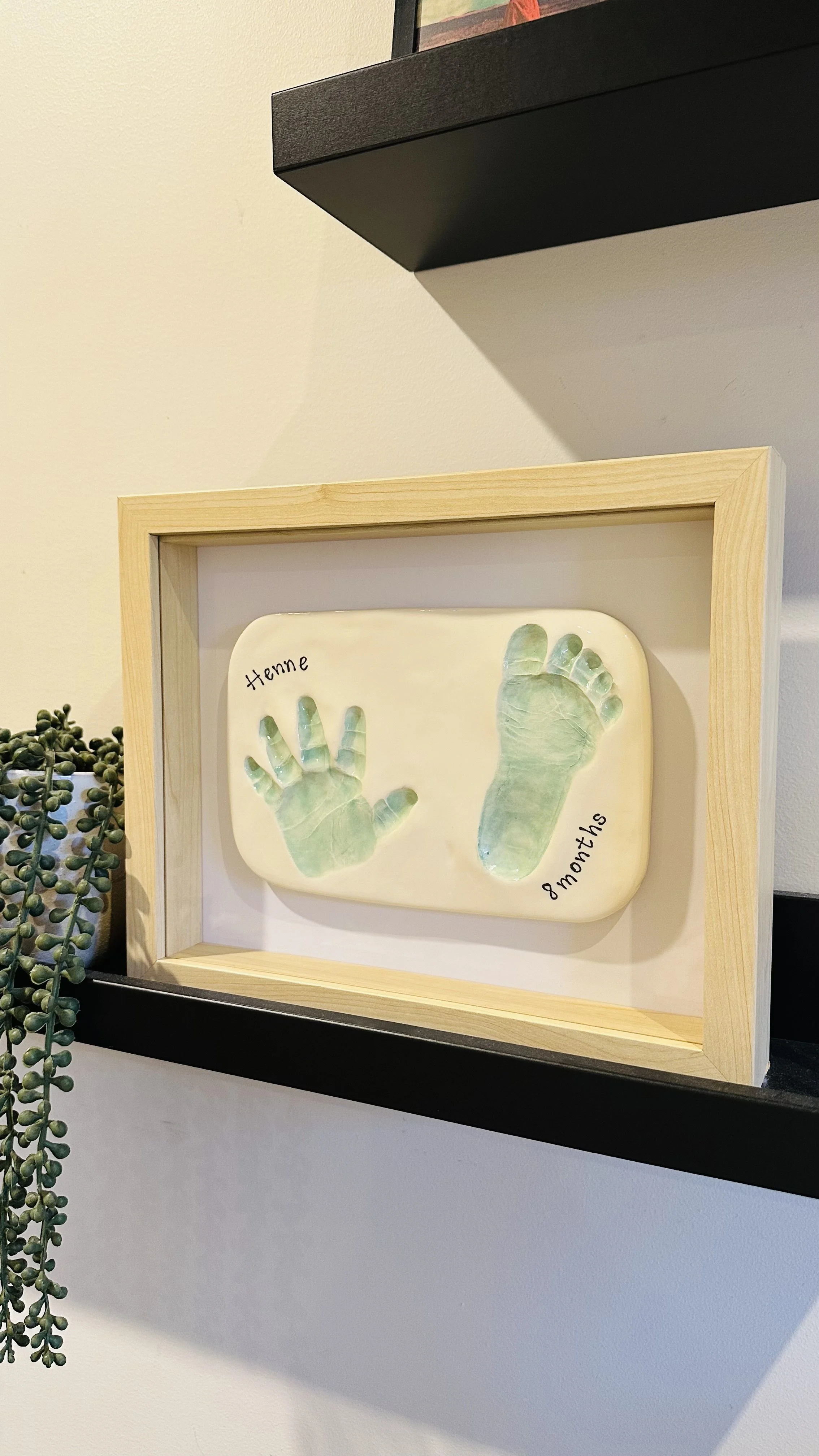 Baby Hand and Footprint in Clay