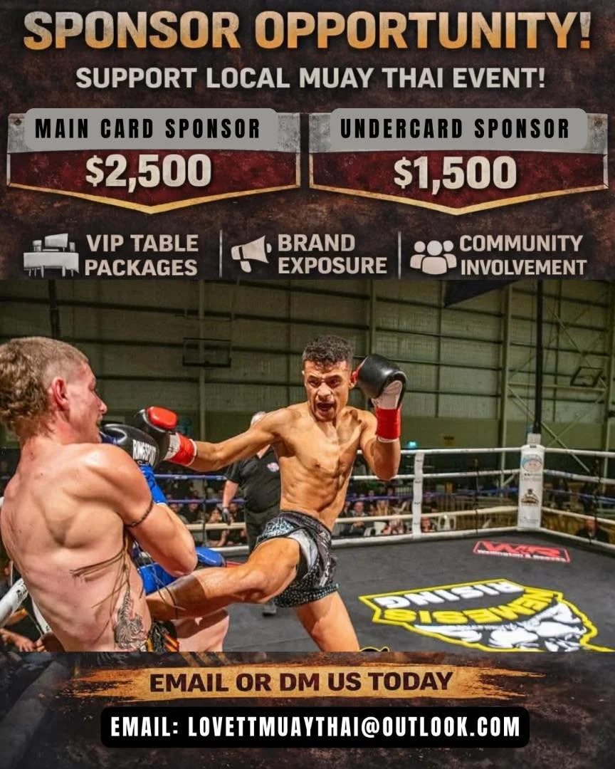 🚨Sponsorship opportunity 🚨

Nemesis Rising returns to Albany on 30th May 2026 at ALAC, and it&rsquo;s shaping up to be one of the biggest nights on our calendar. A packed venue, high-level match ups, and a community that shows up every time.

We&rs