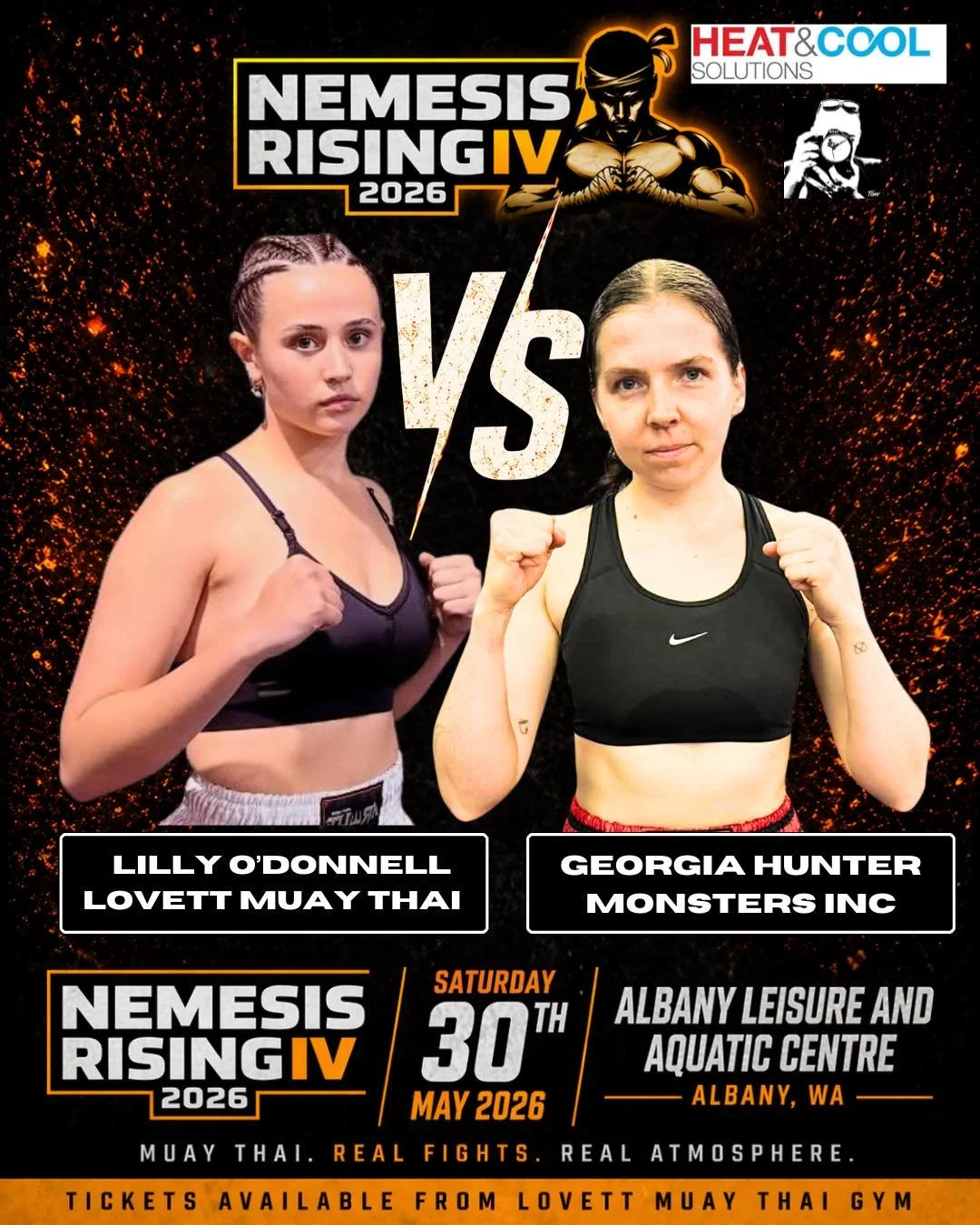 🔥 FIGHT ANNOUNCEMENT 🔥

Lilly O&rsquo;Donnell (Lovett Muay Thai Gym)
Vs 
Georgia Hunter (Monsters Inc. Muay Thai)

We all know and love Lilly down here in Albany, and she&rsquo;ll be looking to put on a strong performance in front of a hometown cro