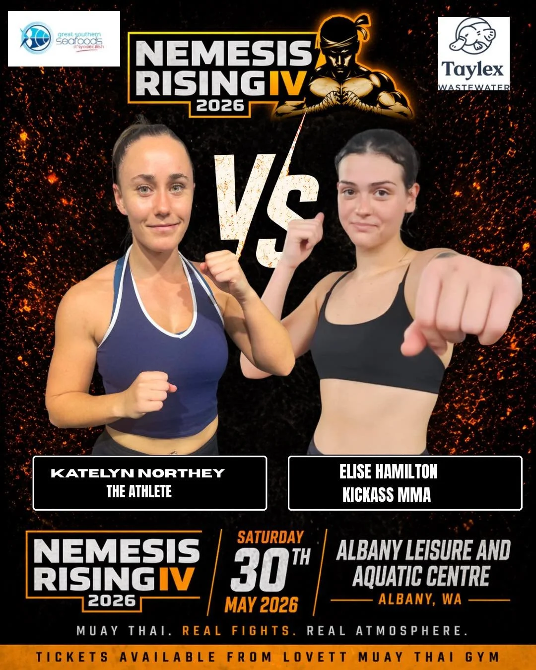 🔥 FIGHT ANNOUNCEMENT 🔥

It&rsquo;s Officially fight week for Nemesis Rising IV and we&rsquo;re excited to showcase another female fight added to the card 👊

Katelyn Northey from The Athlete takes on Elise Hamilton from Kickass MMA 🔥

🤝 Sponsored
