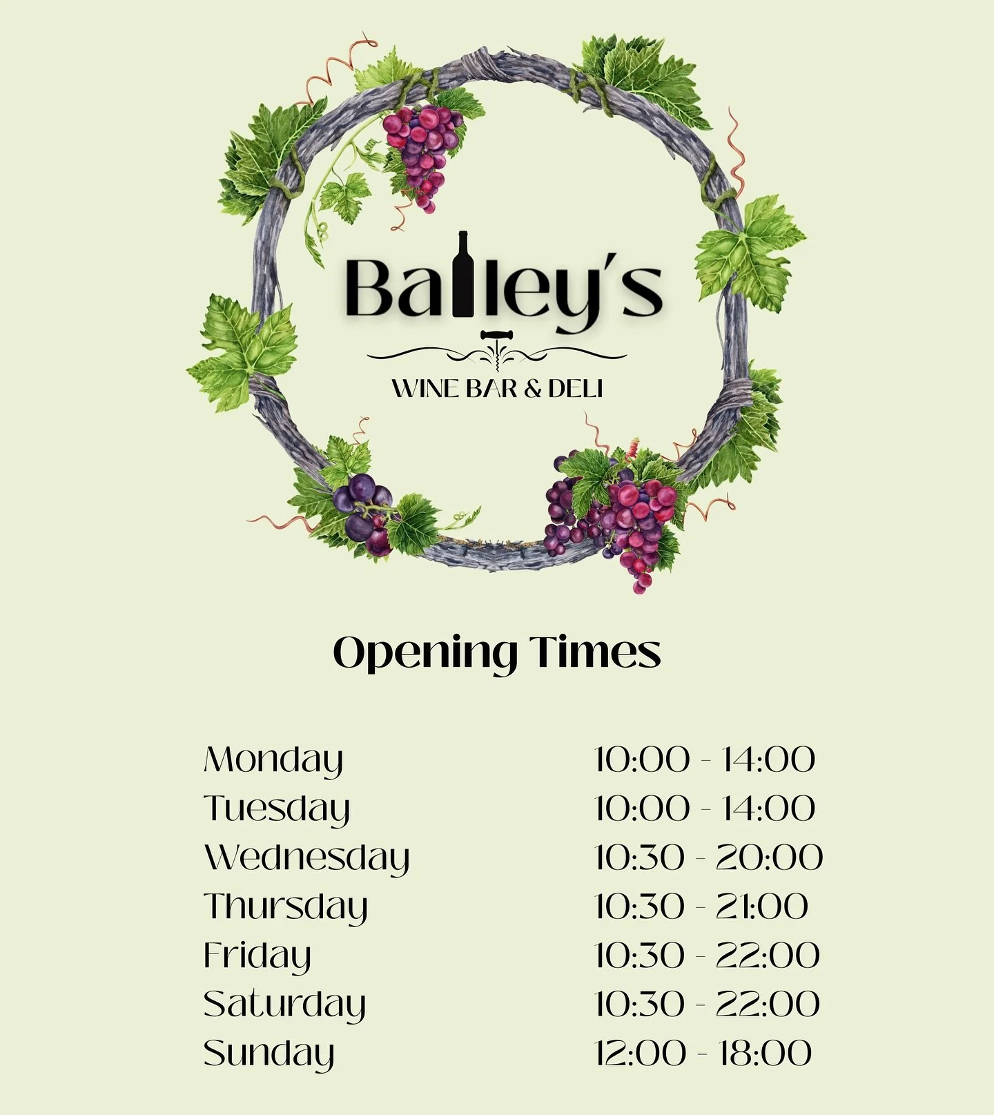 ✨ New Season, New Hours ✨
The nights might be drawing in, but Bailey’s is the place to be this autumn 🍂🧀🍷
We’re now open 7 days a week with extended hours Thursday – Saturday and Sundays now on the menu too 🙌
Even better &mda