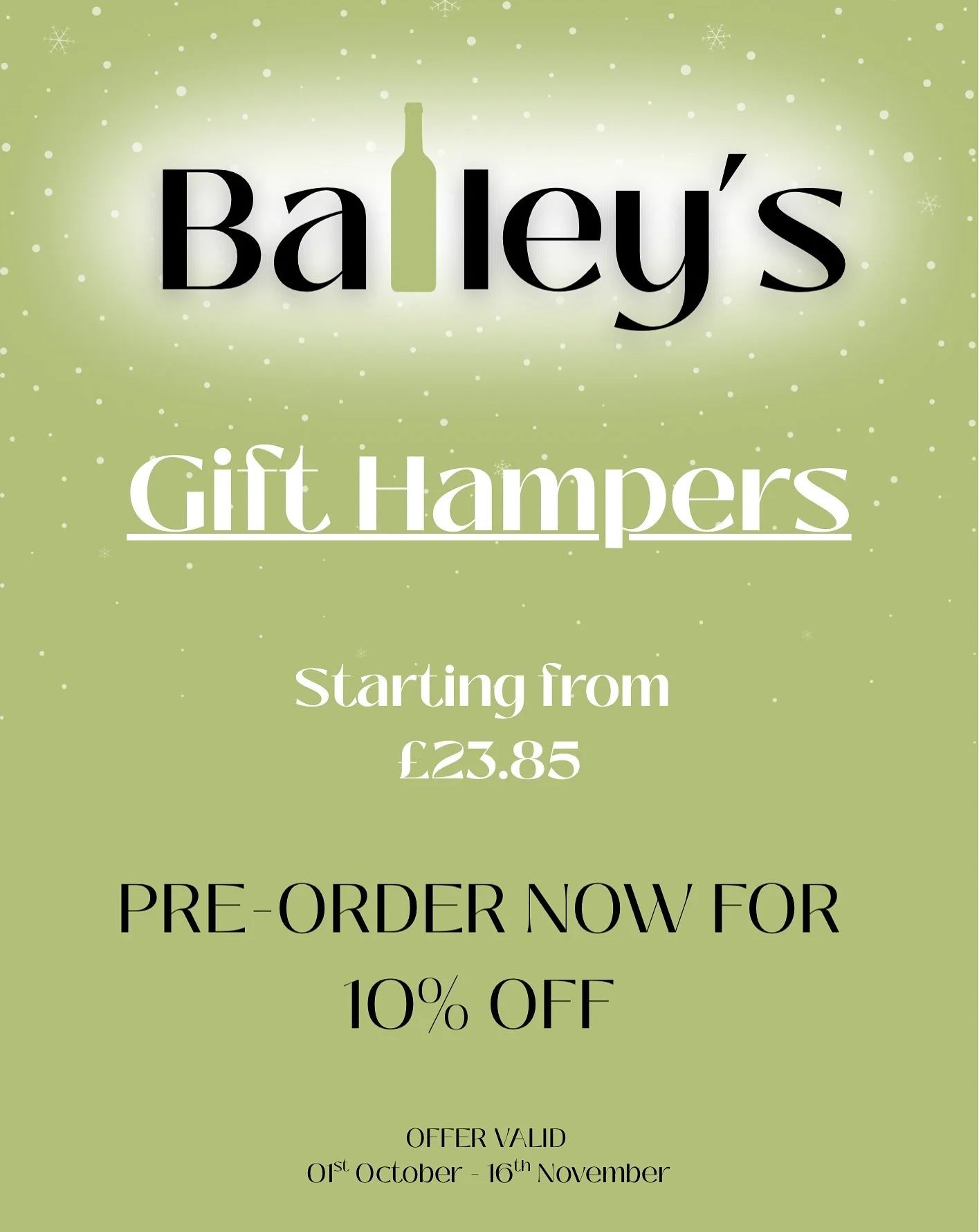 ✨ Our Hamper Pre-Orders are now LIVE! ✨
For the next 6 weeks, enjoy 10% OFF all hamper pre-orders – the perfect way to save those pennies at the most wonderful (and busiest!) time of the year. 🎄💫
Our hampers are completely customisable &nda