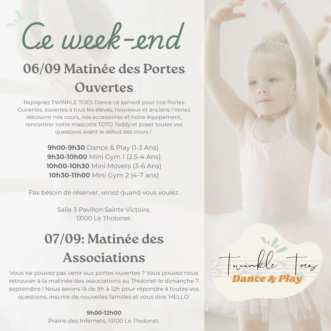 ✨CE WEEK-END✨
C’est notre week-end ouvert ! Nous avons 2 événements qui se déroulent au cours des 2 jours pour que vous veniez en savoir plus sur ce que nous faisons, rencontrer d’autres familles et poser des questio