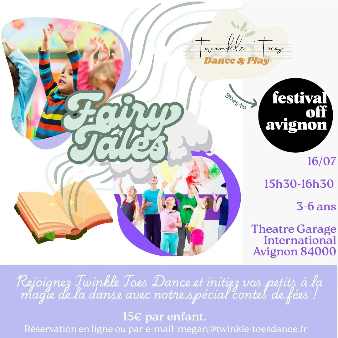 ✨TWINKLE TOES Dance goes to AVIGNON! ✨
Rejoignez l’association TWINKLE TOES DANCE á le festival OFF AVIGNON et initiez vos petits à la magie de la danse ! Dans un cadre bilingue français/anglais, nous
grimperons aux harico