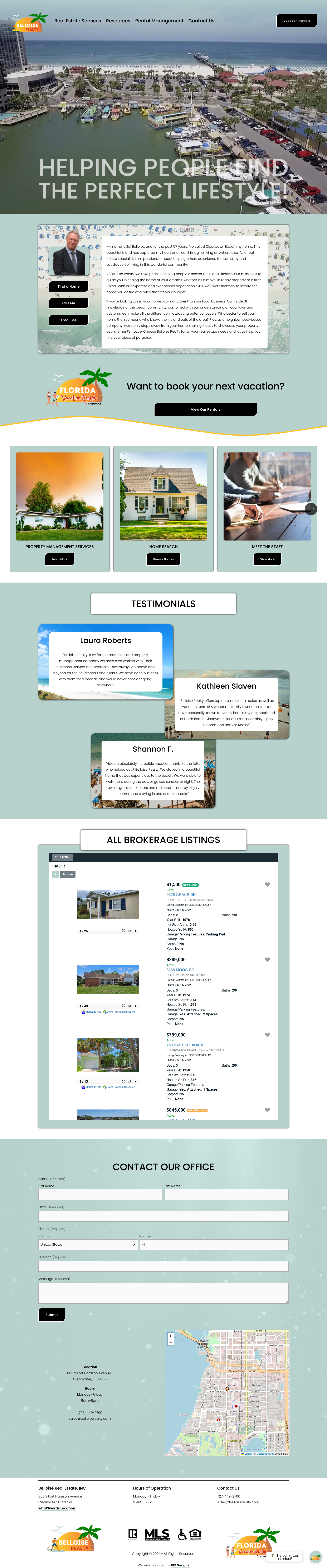 Aerial view of Clearwater Beach with a marina, parking lot, beach, and ocean, showing boats, buildings, and palm trees