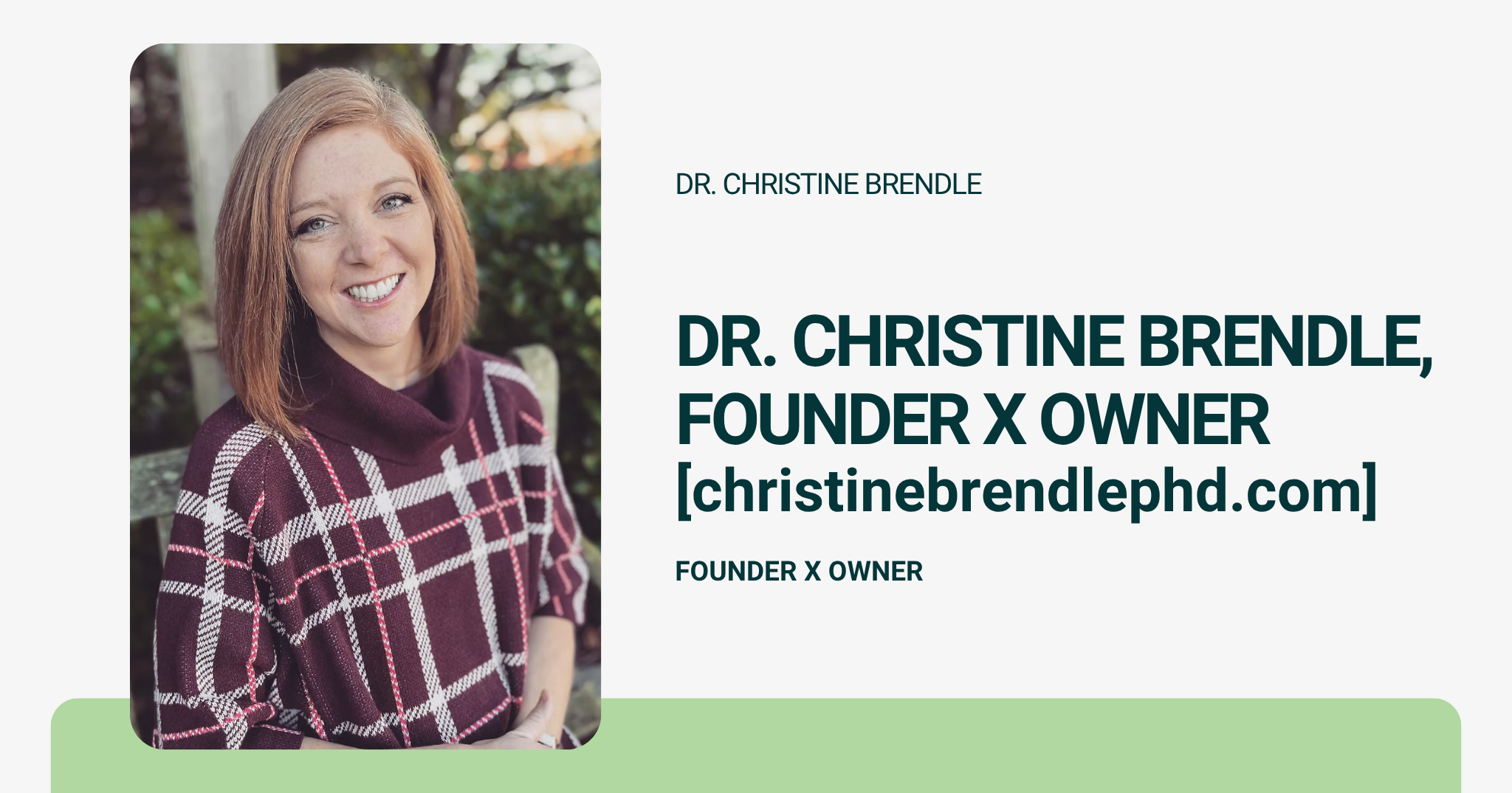 Meet Dr. Christine Brendle