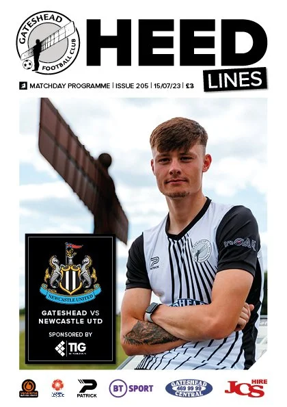 Gateshead FC matchday programme front cover.