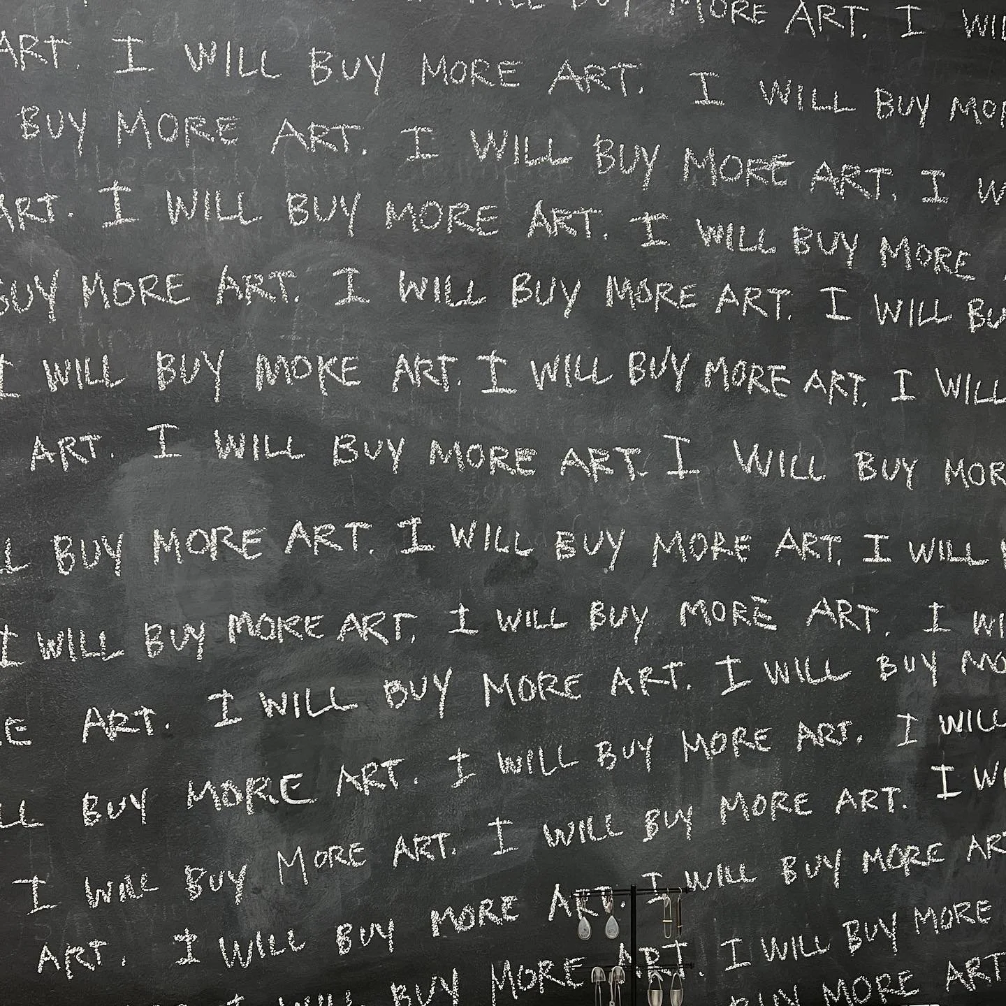 It&rsquo;s the last day to whirl! Come see the Sarah&rsquo;s @casketarts in studio 310. And check out the chalk wall @chapmanmetals created to inspire you all to Buy More Art!

#buymoreart