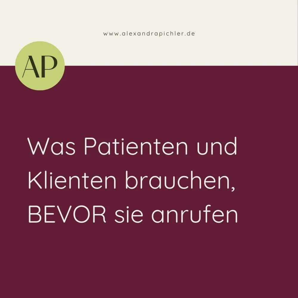 Websites für Arztpraxis, Therapiepraxis &amp; Coaching – Was Patienten und Klienten brauchen, bevor sie anrufen