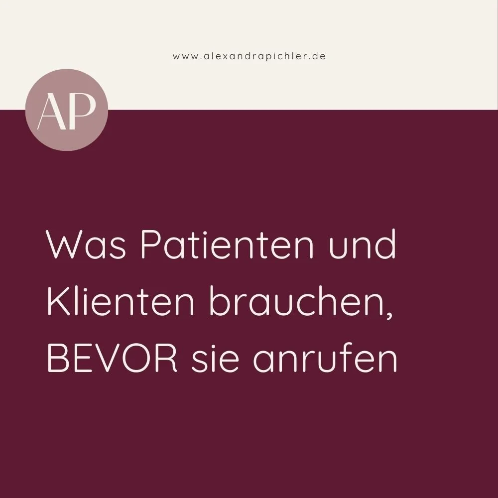 Websites für Arztpraxis, Therapiepraxis &amp; Coaching – Was Patienten und Klienten brauchen, bevor sie anrufen