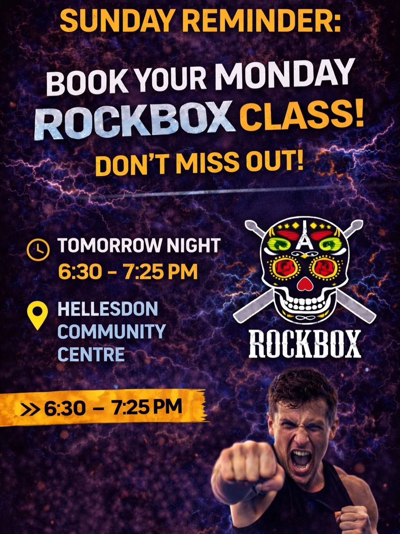 🔥 SUNDAY MOTIVATION 🔥

Ready to sweat, punch, release and feel unstoppable?
Tomorrow night is your chance to shake off the stress and start the week STRONG.

🥊 ROCKBOX &ndash; Monday
🕡 6:30 &ndash; 7:25pm
📍 Hellesdon Community Centre

Full-body 