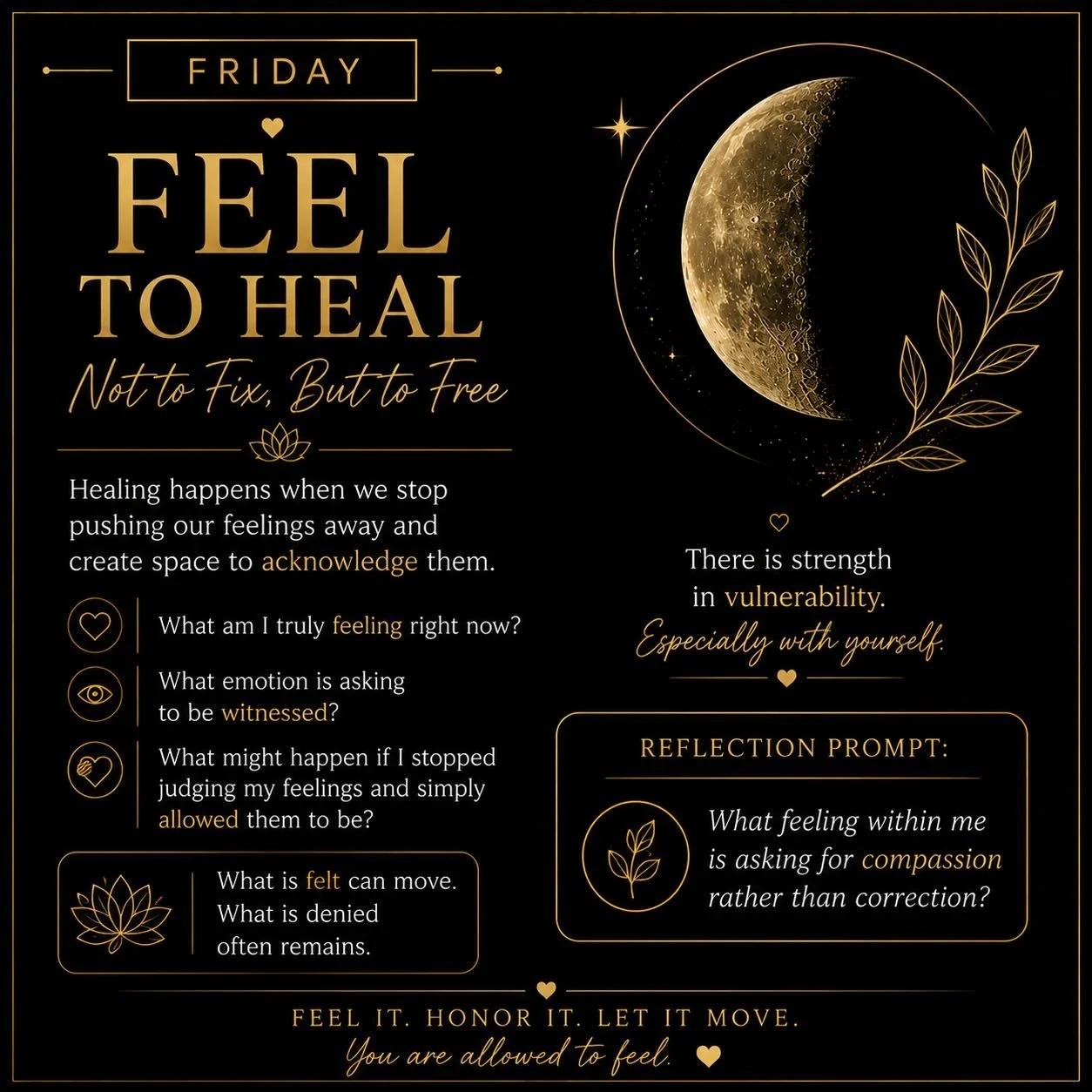 🌹 FRIDAY &ndash; The Courage to Feel

✨ What if the emotions you&rsquo;ve been trying to avoid are actually the doorway to your healing?

As we move towards the weekend, the energy begins to soften.

Today&rsquo;s invitation isn&rsquo;t about fixing