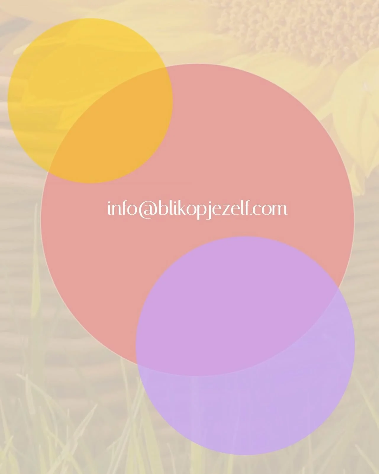 Heb je een vraag? Zet hem op de mail: info@blikopjezelf.com