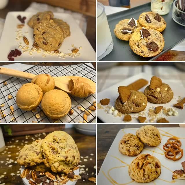 Let’s do it!
A peek at all of the cookies that we currently have to offer. There are so many ways to place your order. You can order one, or get a variety pack and try them all!
Porch pick up, local delivery, and shipping options available