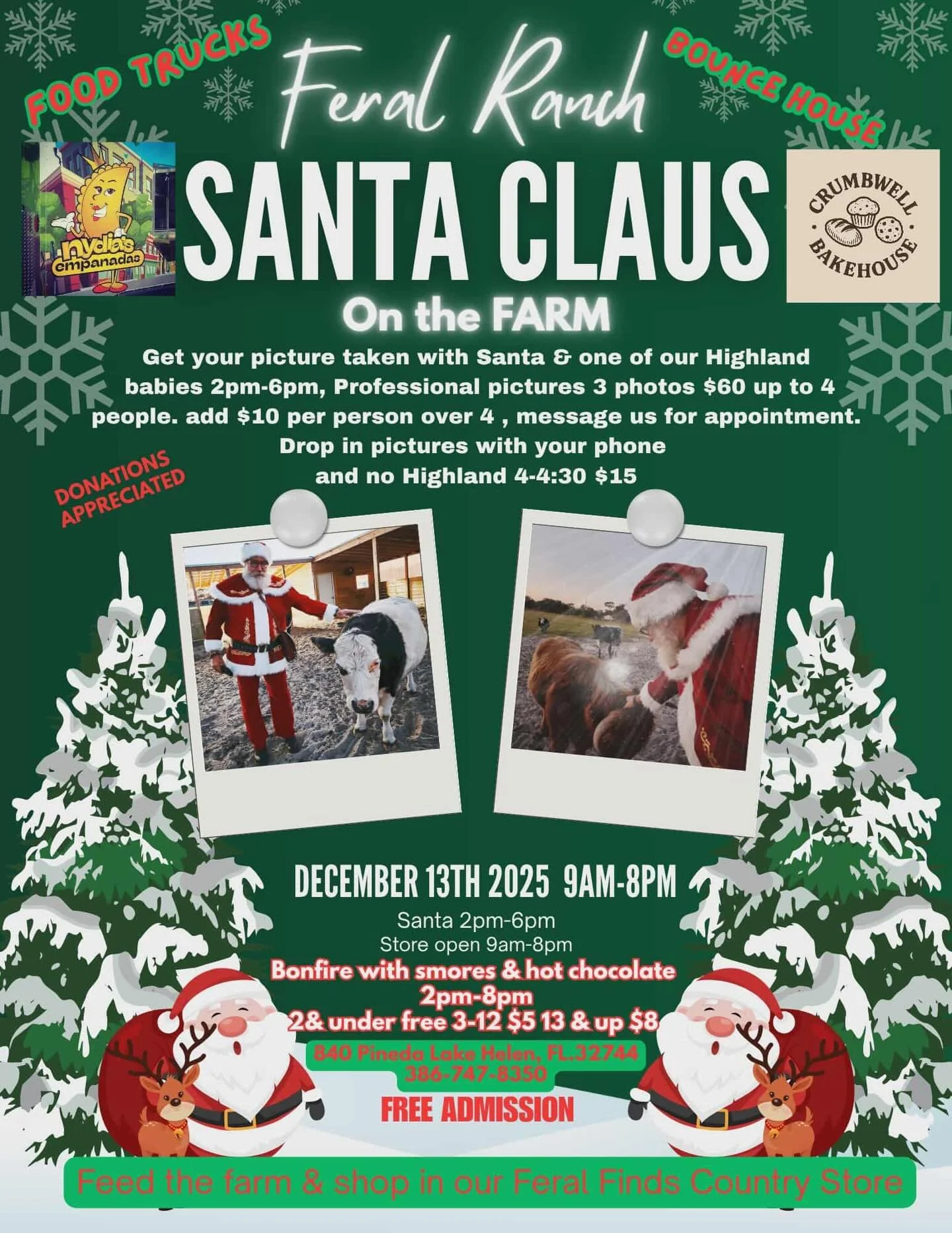 On December 13, 2025, I will not be at the Orange City Farmers Market. Instead, I will be having Christmas fun at Feral Ranch! I&rsquo;ll be there most of the day too, until I sell out, but don&rsquo;t forget the earlier you stop by the better chance