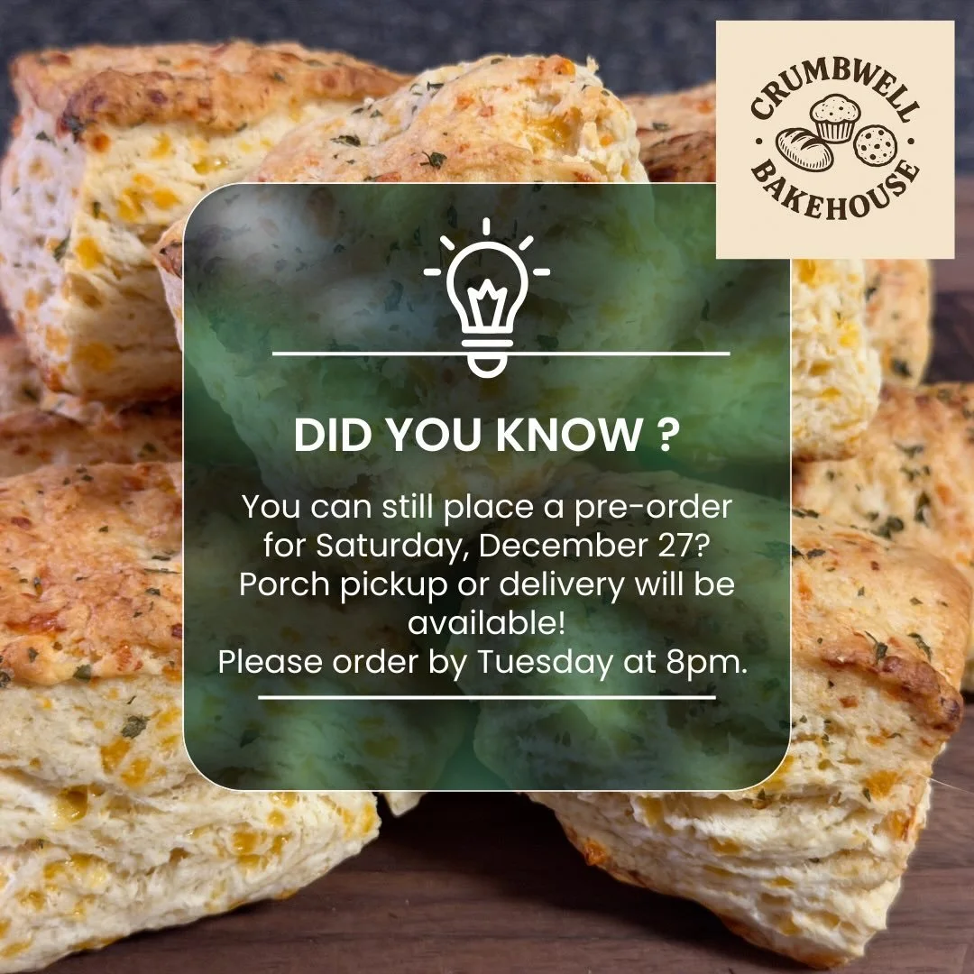 No Farmers Market open this weekend? No problem! Just place a pre-order and I&rsquo;ll take care of you!

#SmallBusiness #cottagebakery #sourdough #homebakery #gourmetcookies #homebaker #guthealth #sweetbread #farmersmarket #scones #applebutter #woma