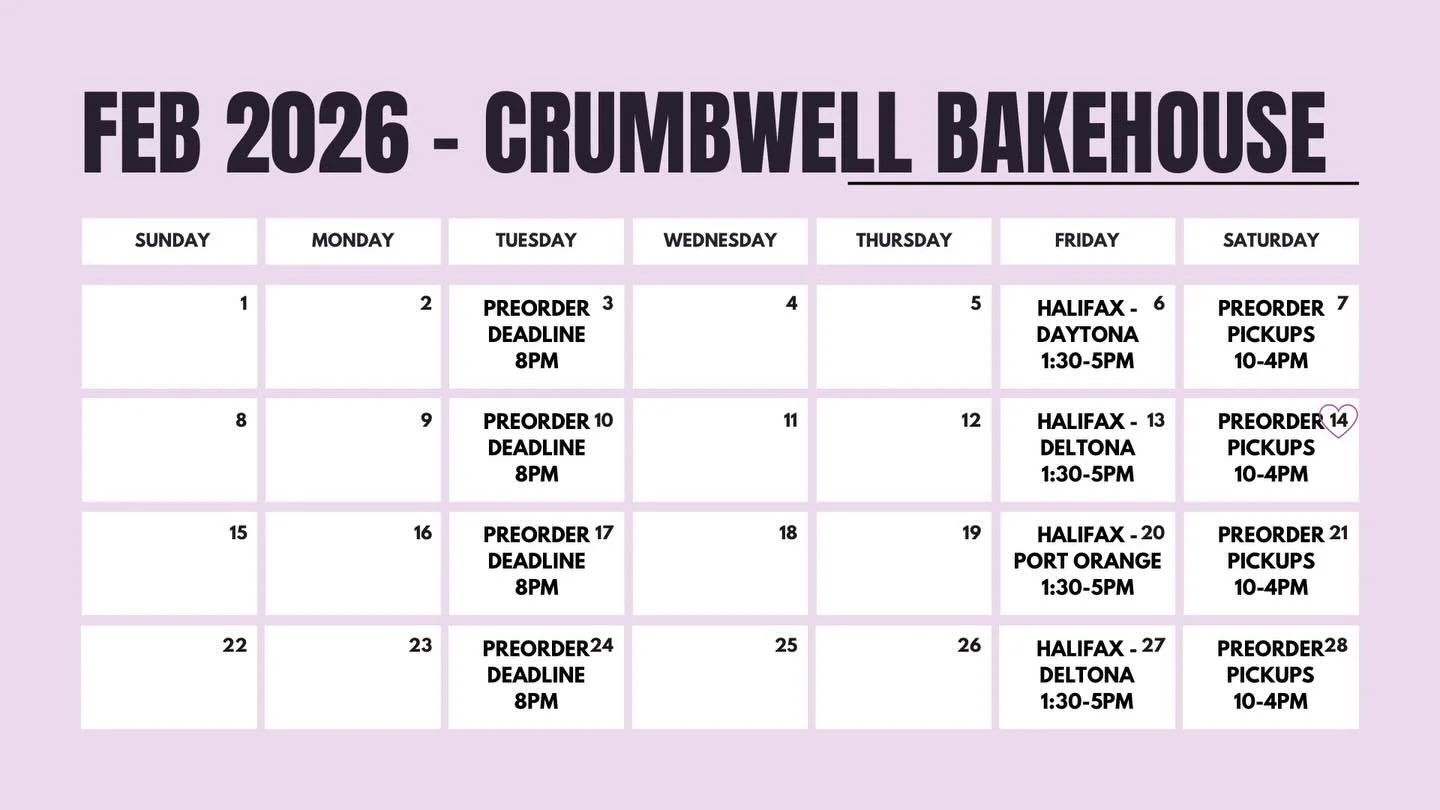 My February schedule is here!
I will also be at Haifax Deltona on Friday, January 30th, 1:30-5pm!