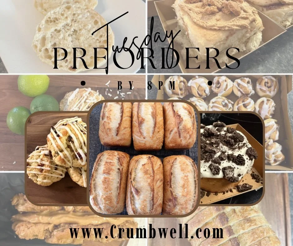 Deadline for your Friday eve/Saturday preorder is approaching. Don&rsquo;t forget, and get those orders in tonight by 8pm. 😋

www.crumbwell.com 

#cottagebakery #deltonafl #osteen #shoplocal #shopsmall