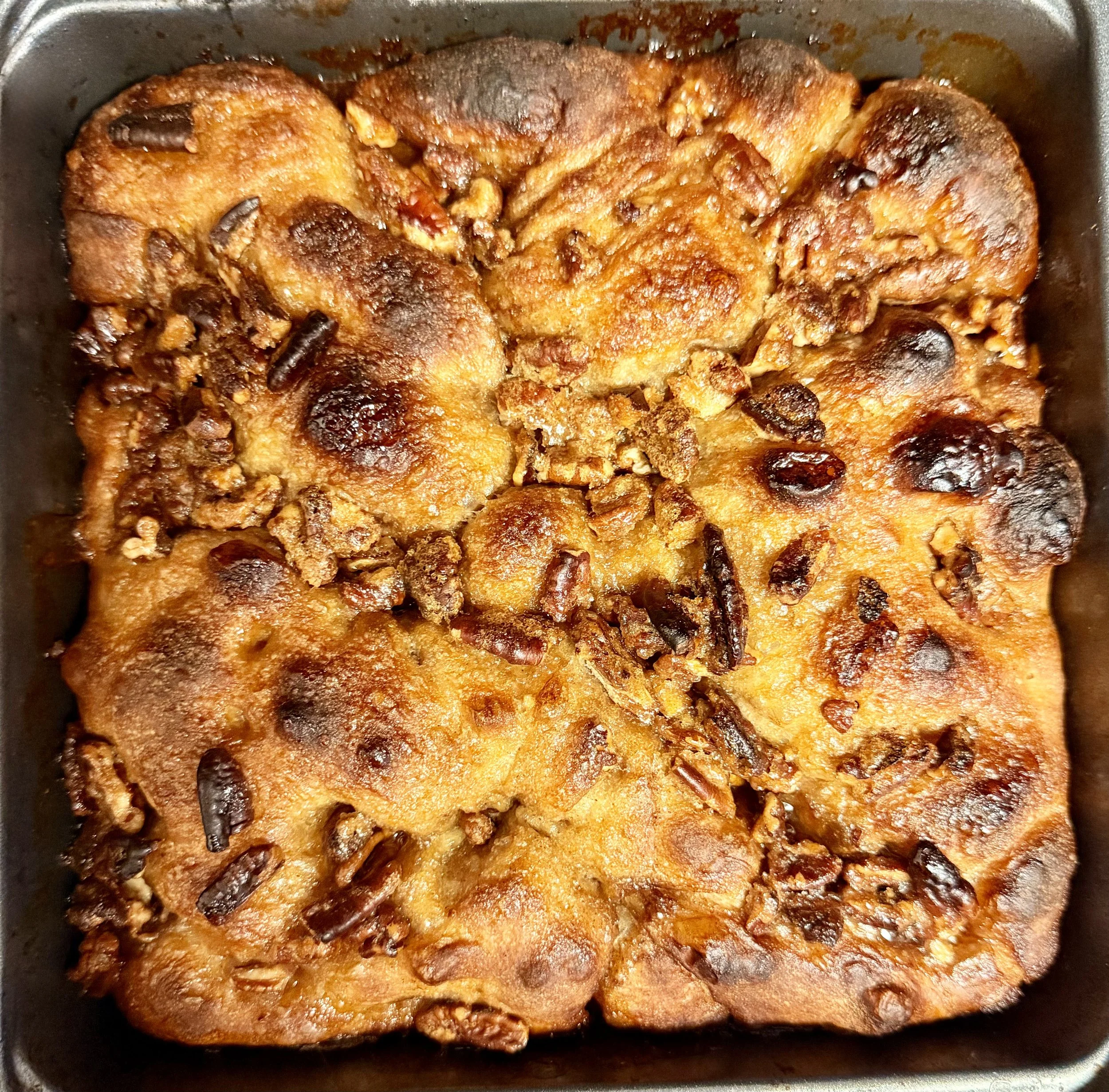 Sticky Pecan Sourdough Focaccia