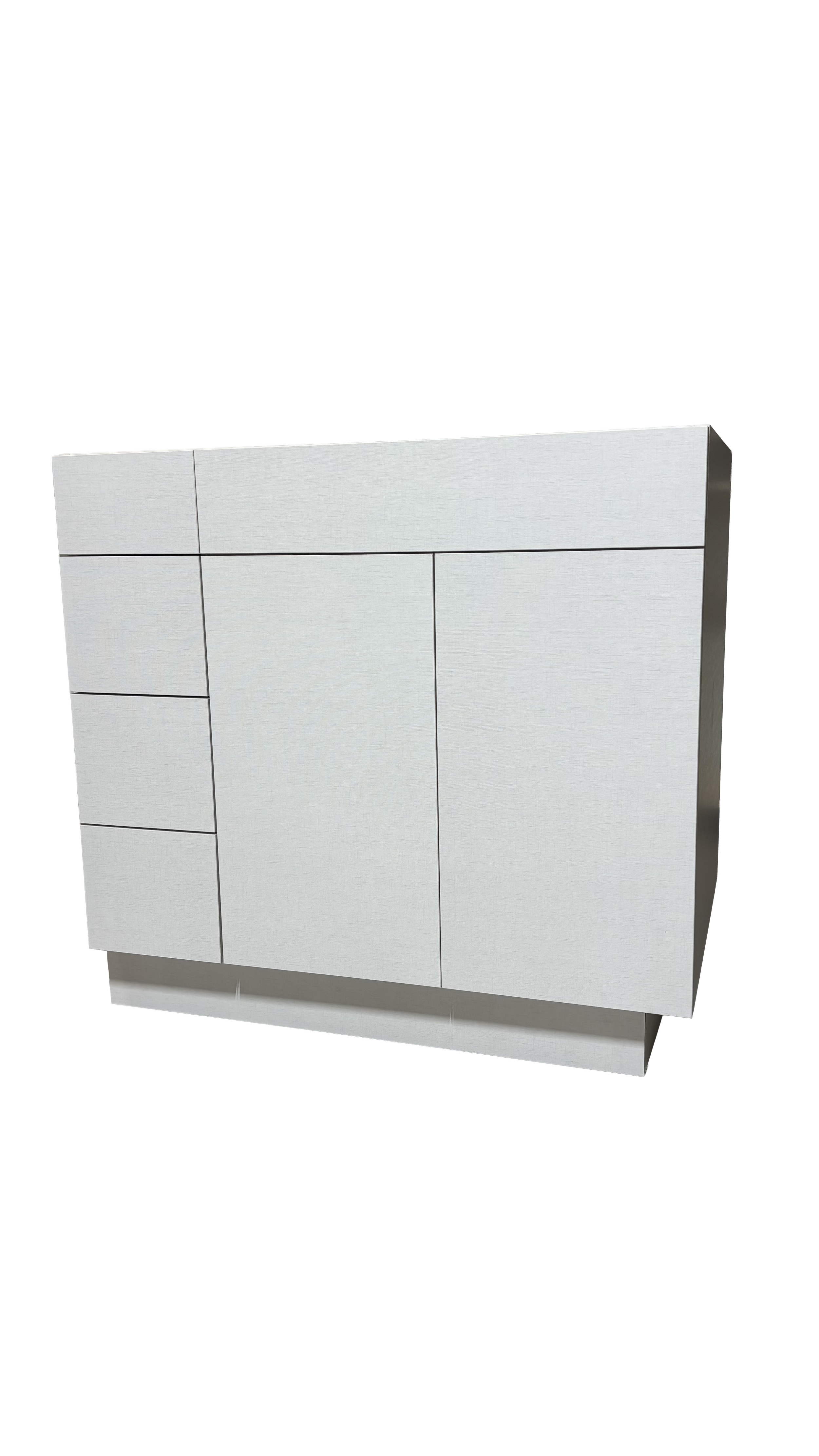 Full Overlay White Linen Bathroom vanity 37 1/2''W x 34 3/4''H