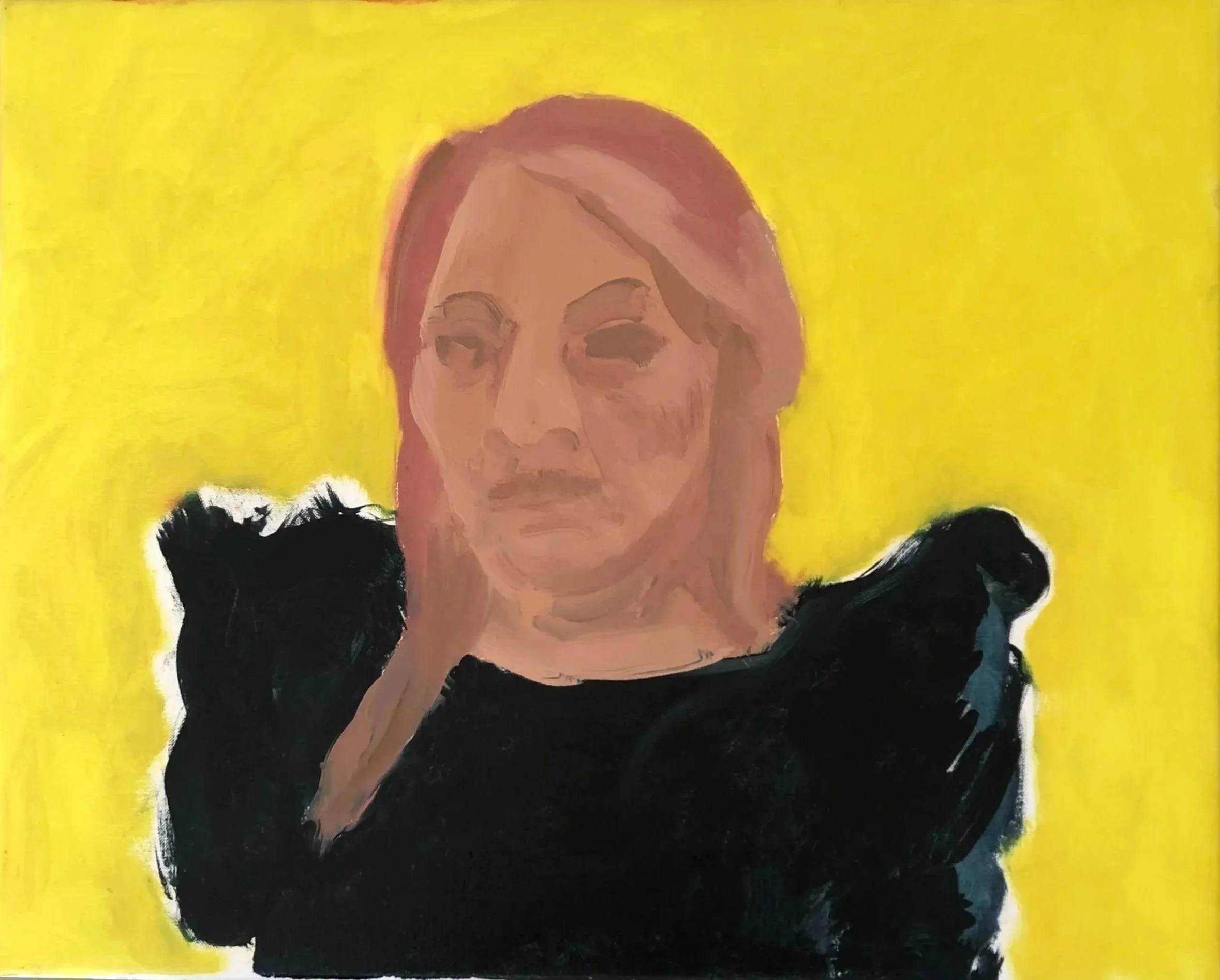 Painting: Self Portrait New Years Eve  Solo in my drass with wings 2023