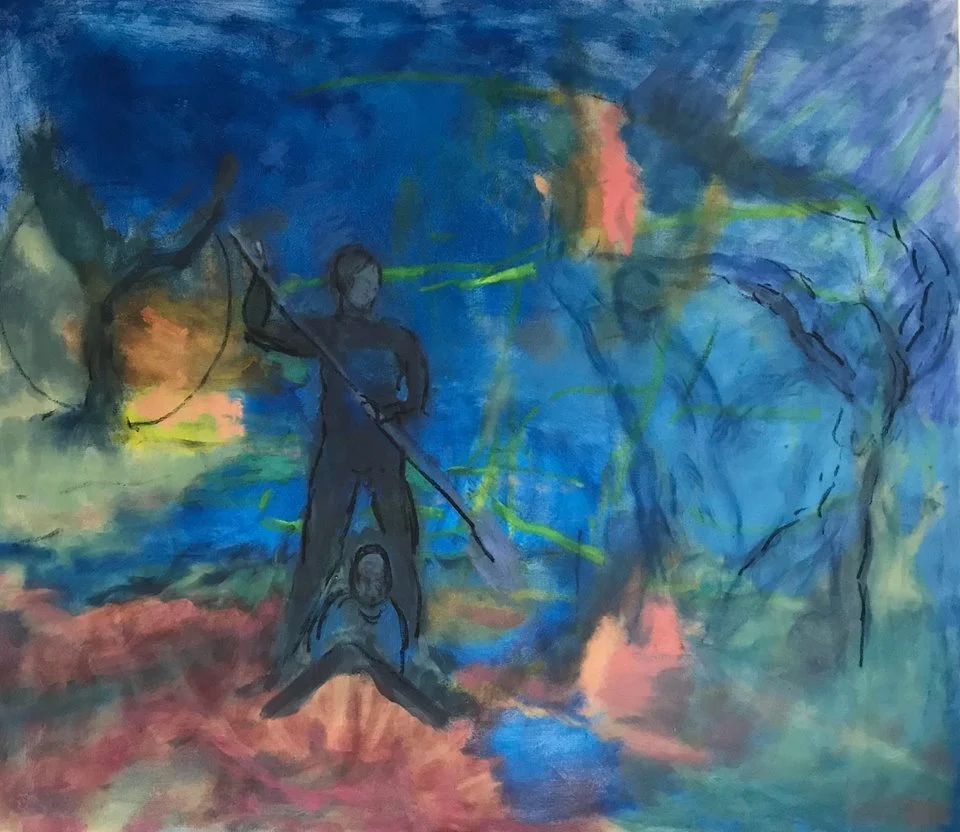 Painting : Hell and Water, Hurricane Harvey