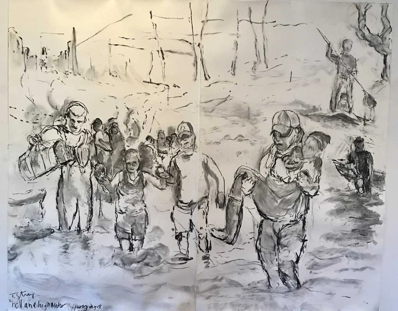 Works on Paper: Hell and Water, Hurricane Harvey