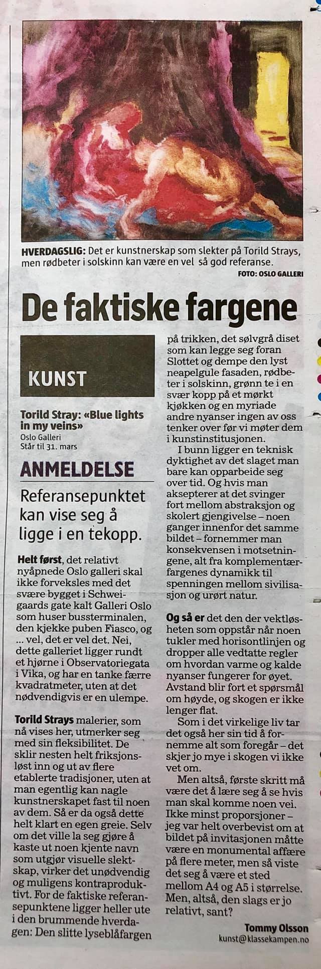 Review: by Tommy Olsson , Klassekampen Newspaper 2020