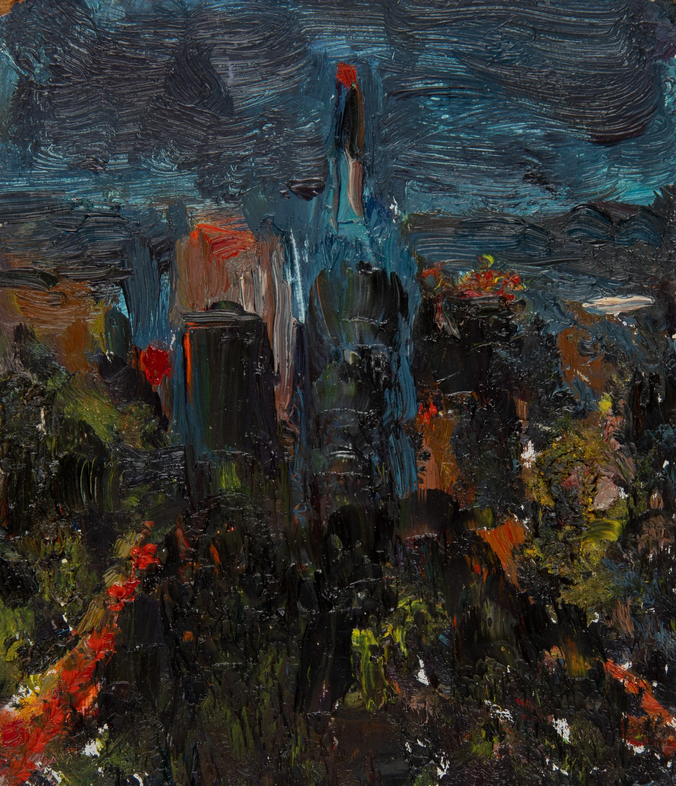 Painting: New York as seen from 34 th fl WTC,Empire State 2