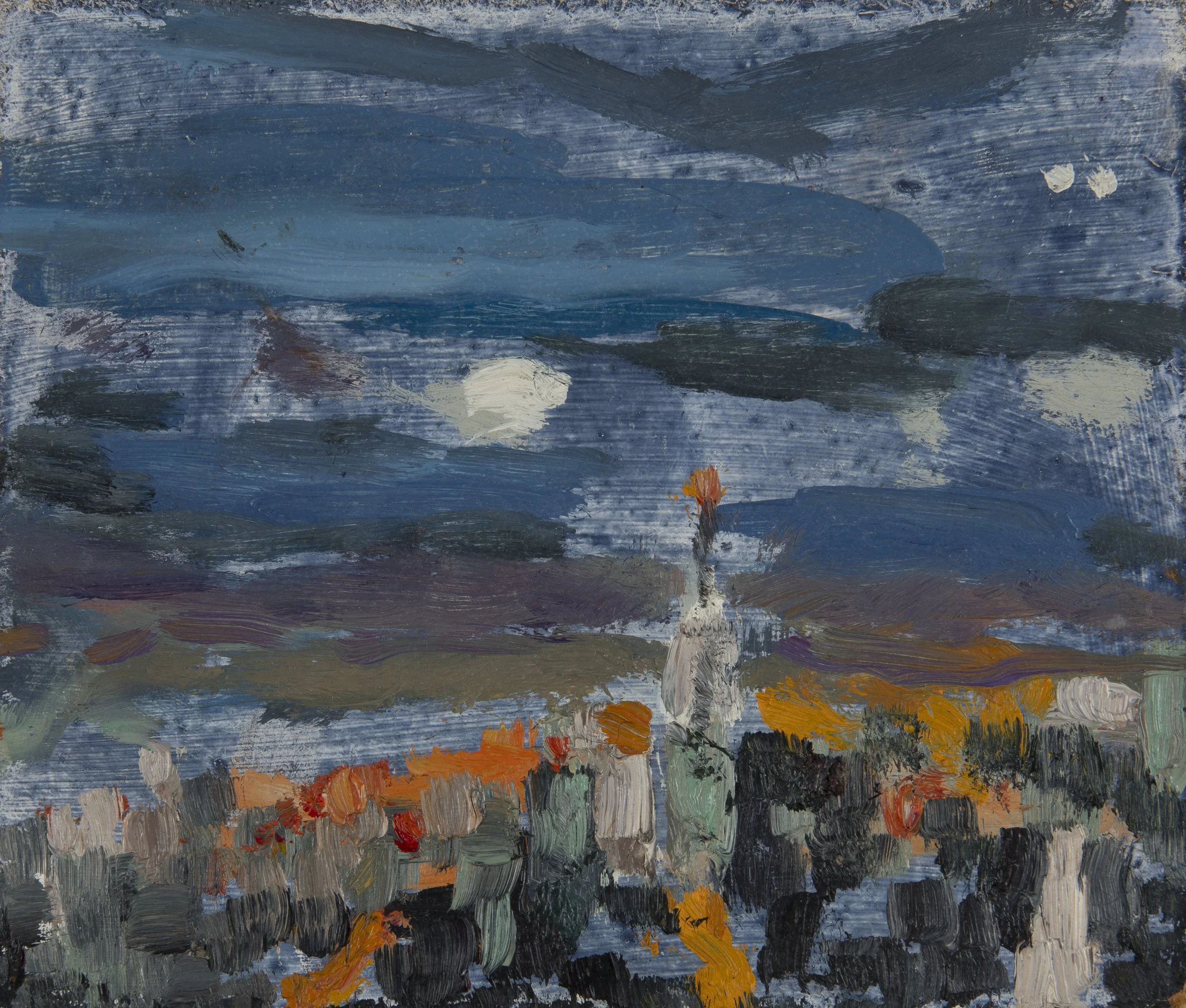 Painting:New York as seen from 34 th fl WTC,Empire State 1