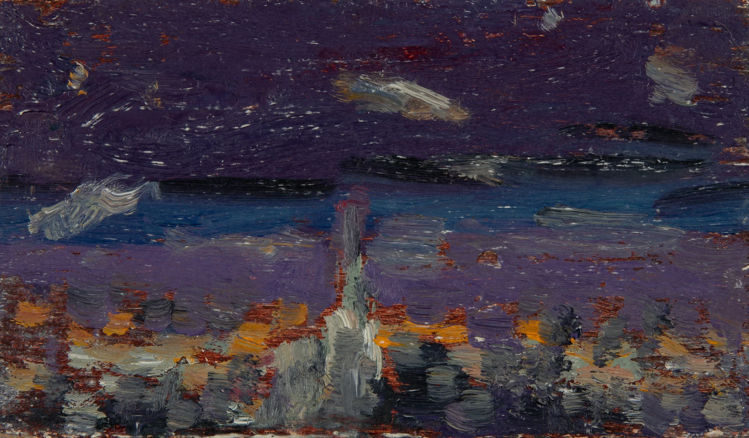 Painting: New York as seen from 34 th fl WTC,Empire State 3