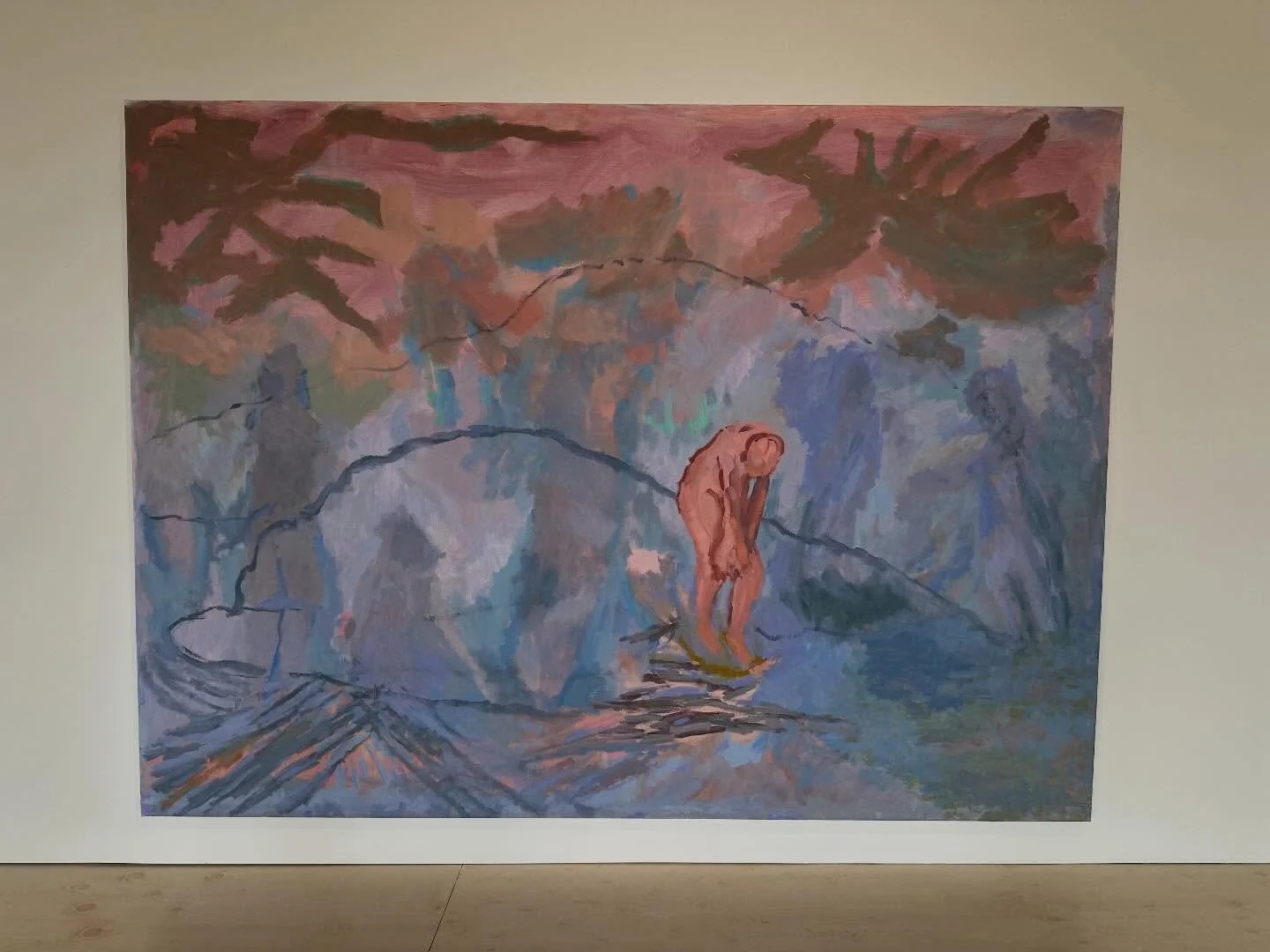 The Invisible Circle of life / 2024-26 / oil on linen / 155 &times; 212 cm as installed &laquo;Shifting Matter &laquo;@gyldenpris_kunsthall 

#kunst #oilpainting #contemporaryartcollectors #art