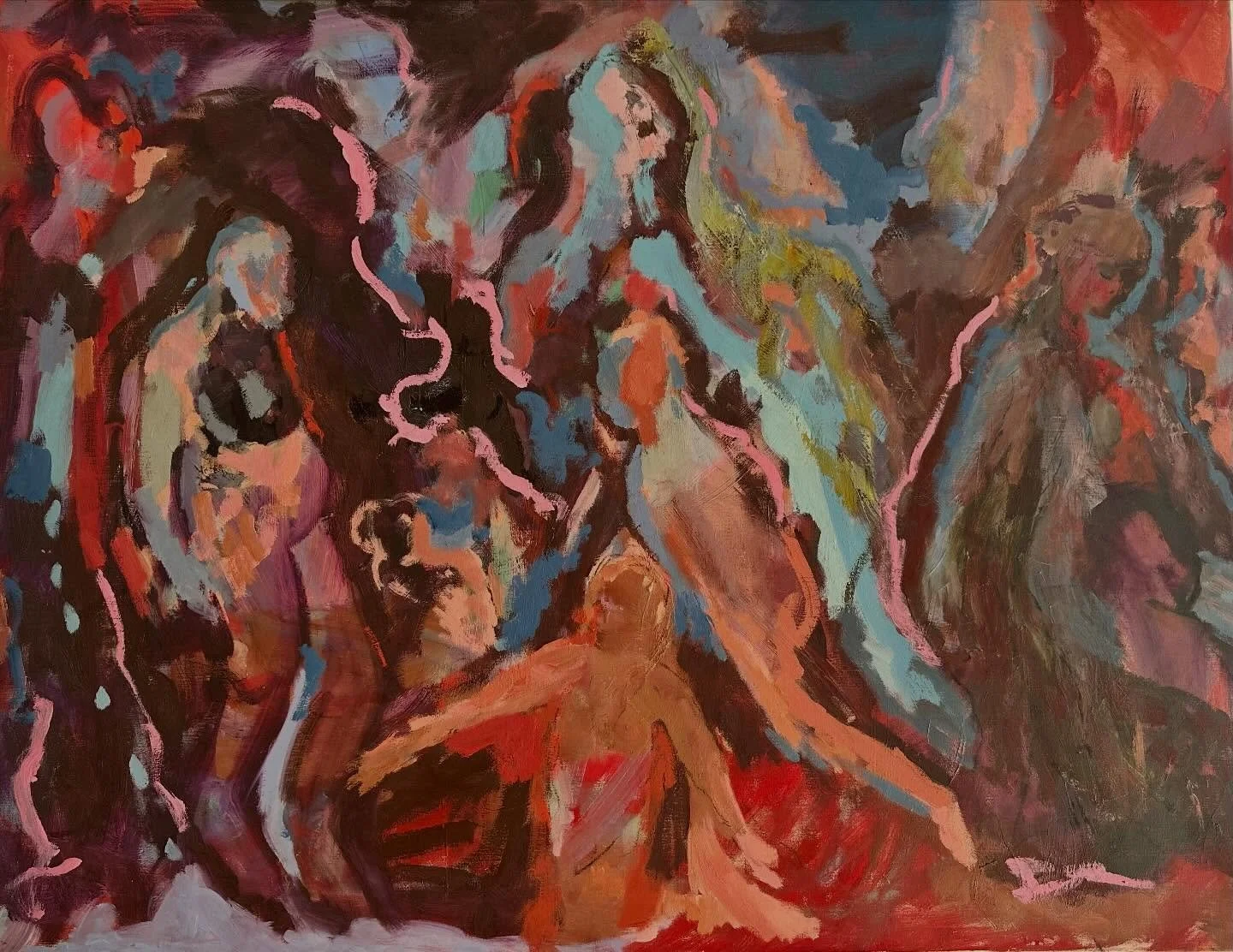 Pink Vision / 2023-25 / oil on canvas / 98 x 130 cm
as installed &laquo;Shifting Matter &laquo; @gyldenpris_kunsthall 

I ll be in the gallery today MAY 1st the gallery is open 18-20 / 6-8PM Look forward to see you🎨

#kunst #oilpainting #contemporar