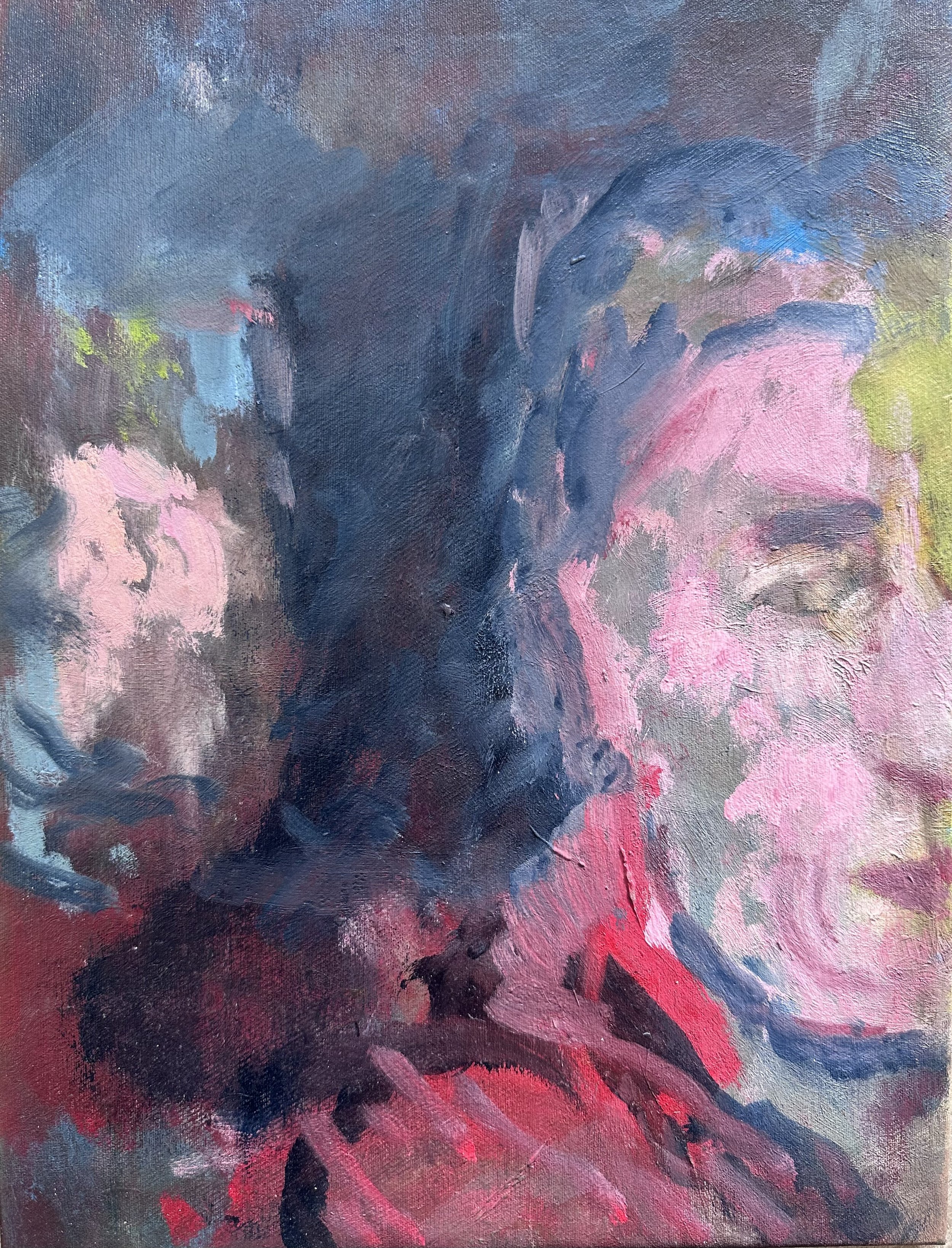 Painting: Selfportrait, half face